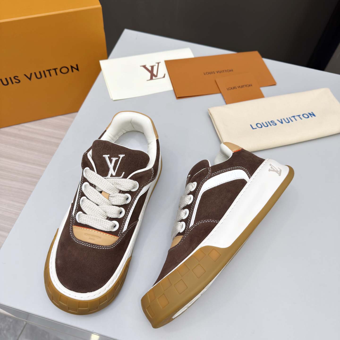Louis Vuitton LV Tilted Sneaker  - FashionPlug