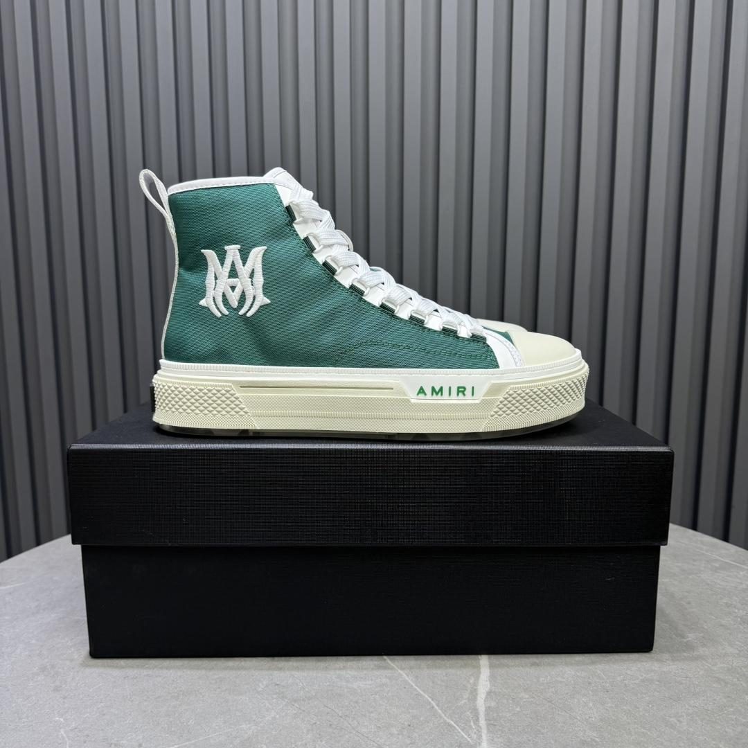 Amiri Green 'MA' Court Hi Sneakers - FashionPlug