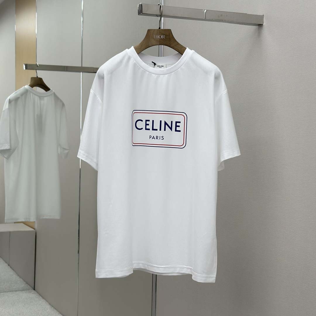 Celine Loose T-shirt In Cotton Jersey - FashionPlug