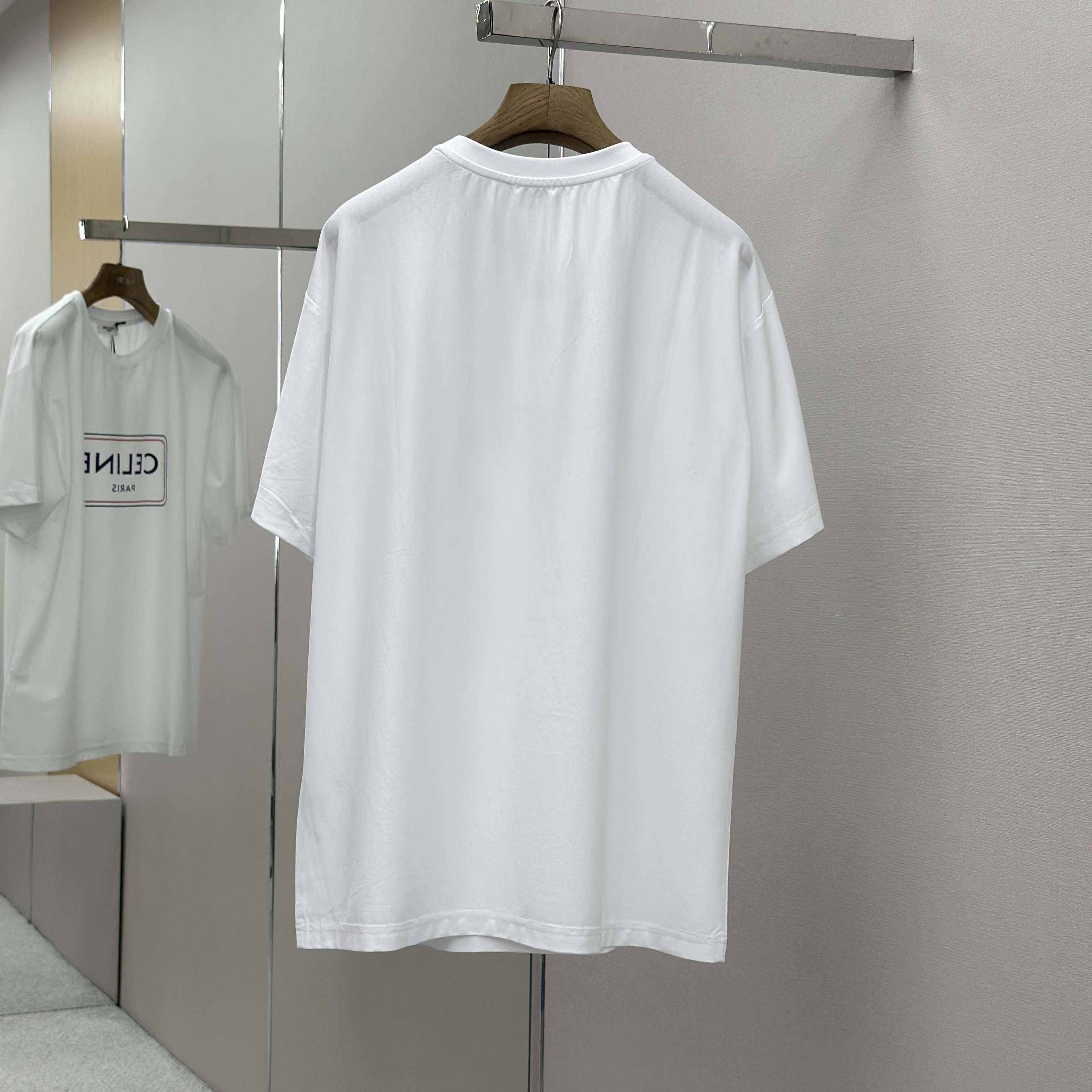 Celine Loose T-shirt In Cotton Jersey - FashionPlug