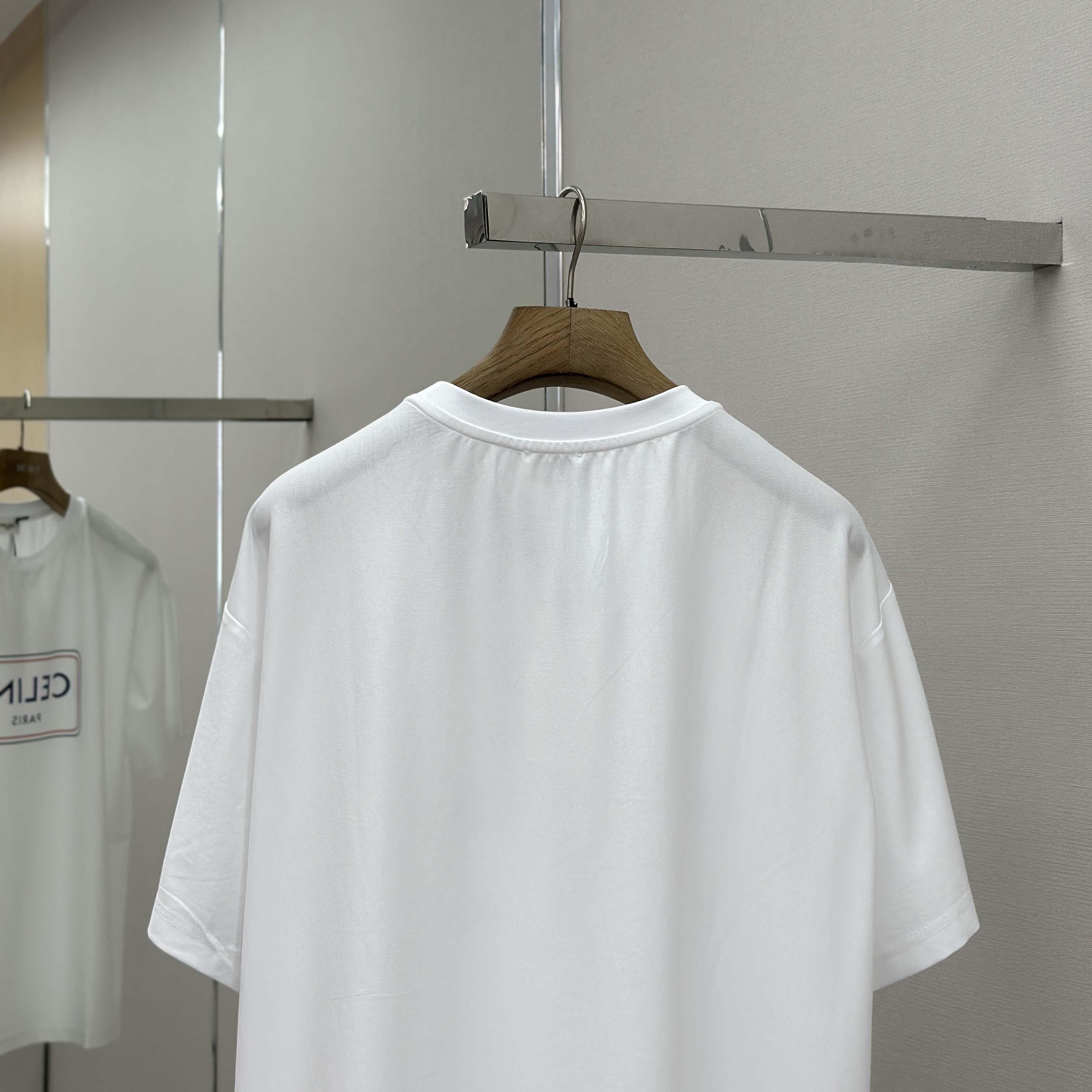 Celine Loose T-shirt In Cotton Jersey - FashionPlug