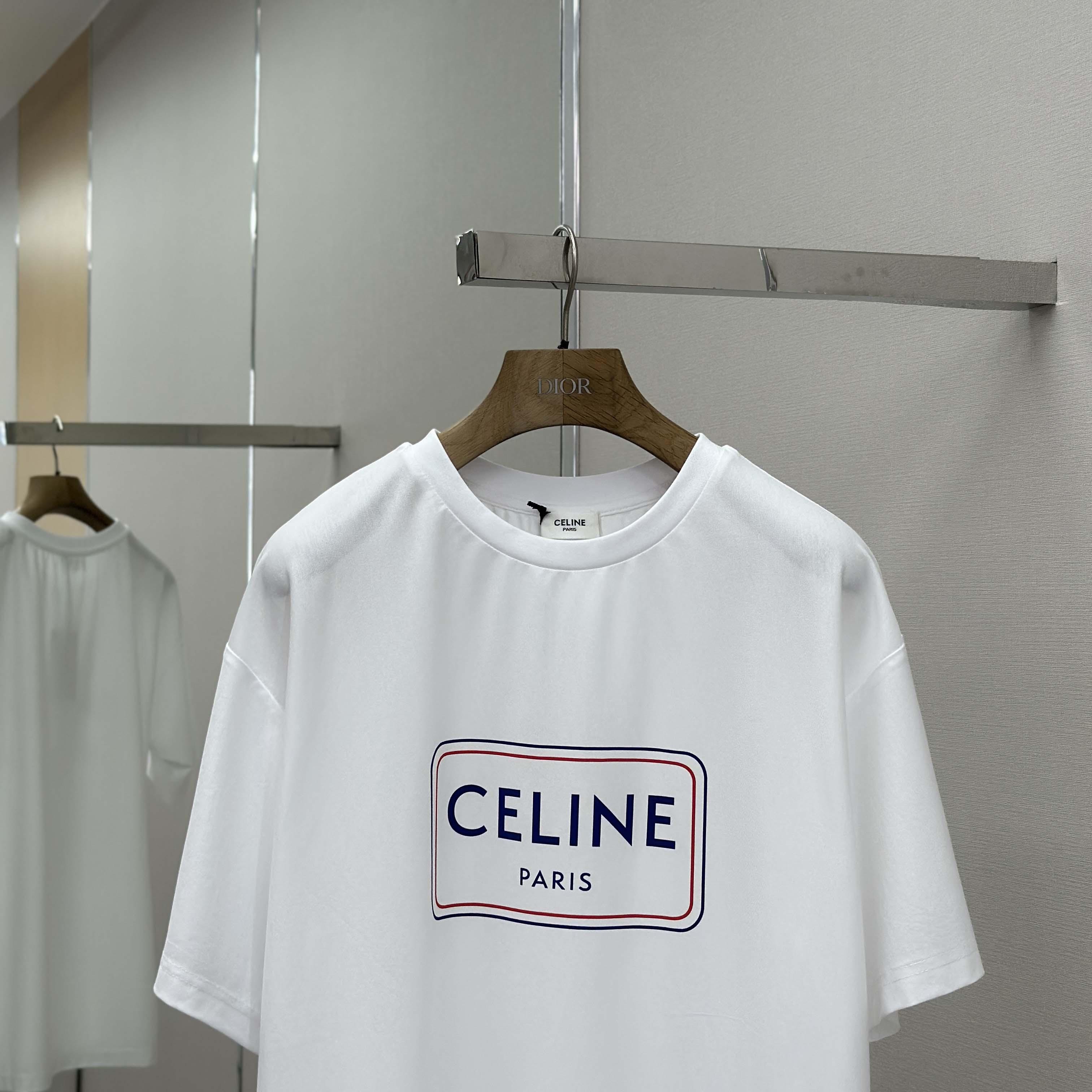 Celine Loose T-shirt In Cotton Jersey - FashionPlug