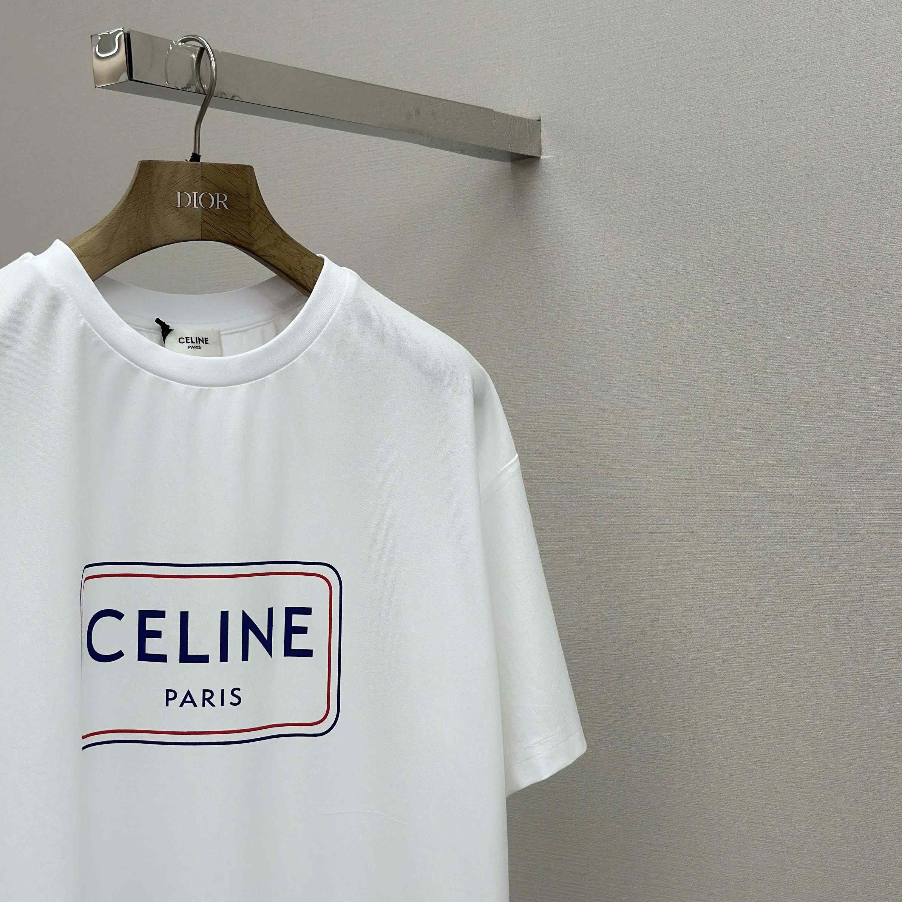 Celine Loose T-shirt In Cotton Jersey - FashionPlug