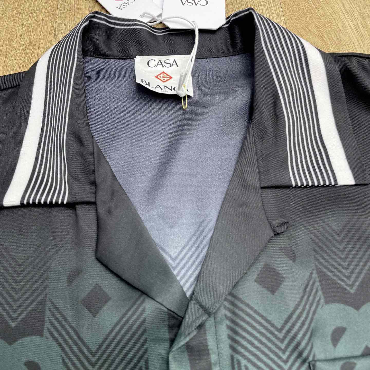 Casablanca Monogram Gradient Silk Shirt   CA3561 - FashionPlug