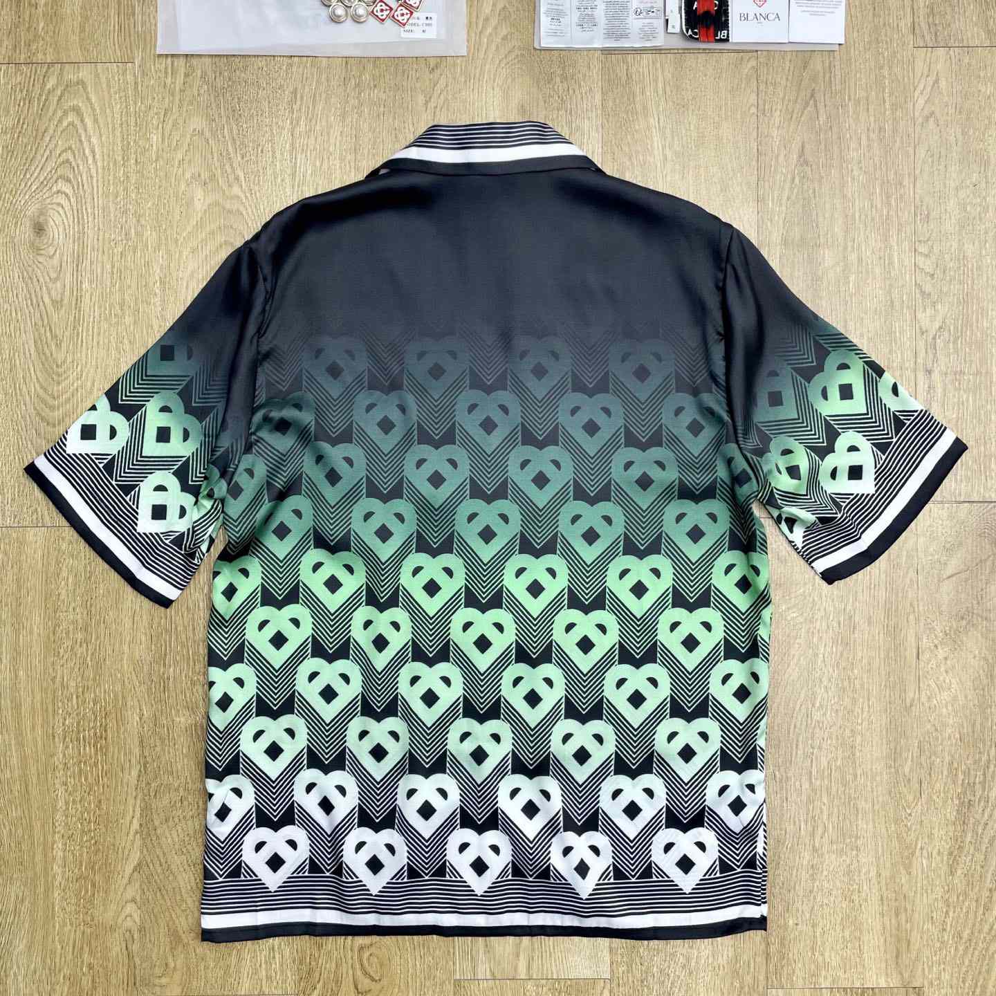 Casablanca Monogram Gradient Silk Shirt   CA3561 - FashionPlug