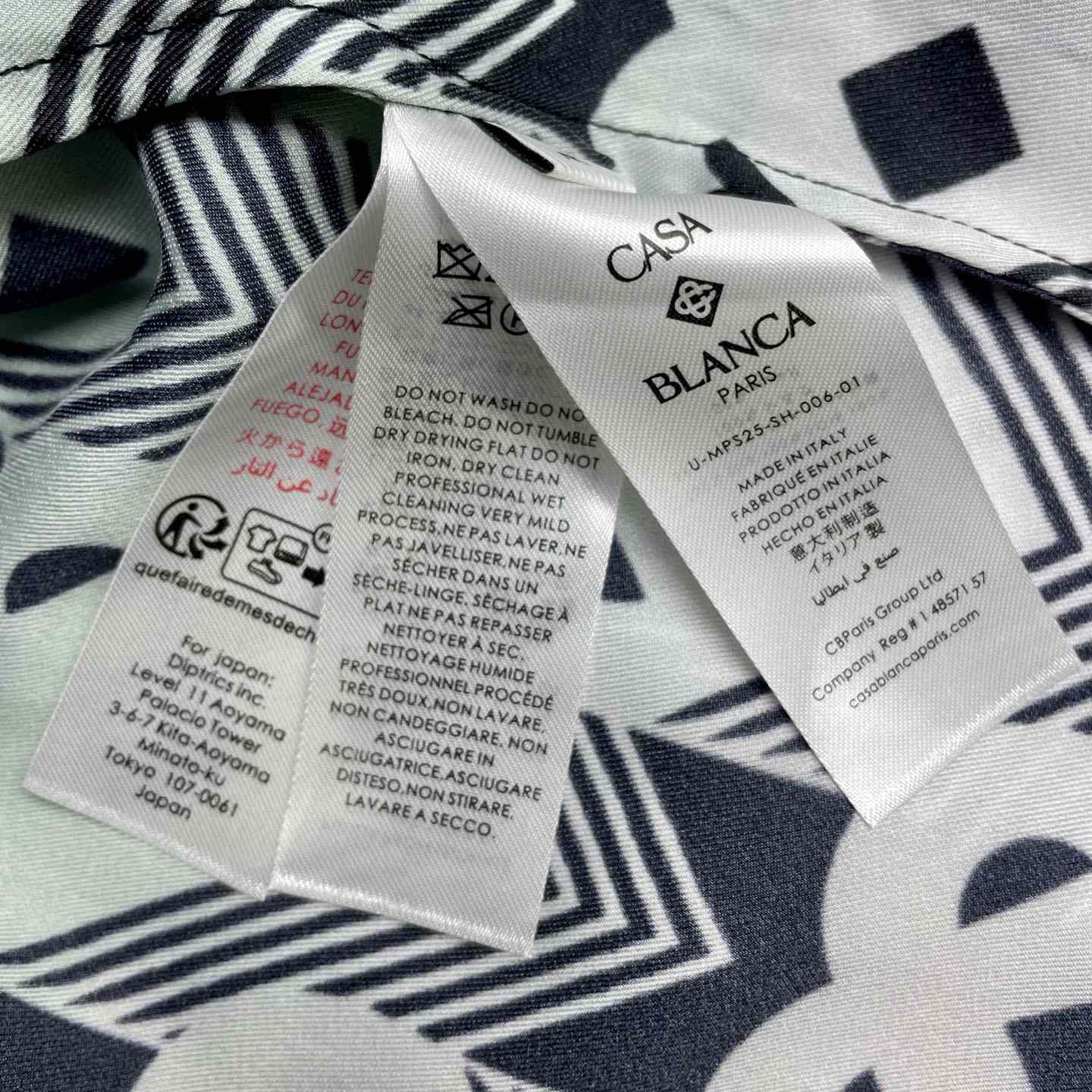 Casablanca Monogram Gradient Silk Shirt   CA3561 - FashionPlug