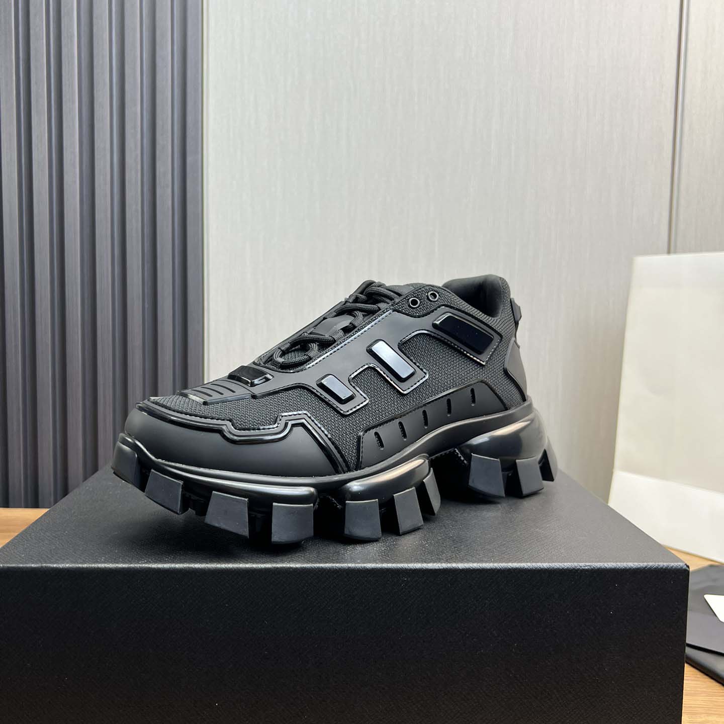 Prada Cloudbust Thunder Knit Fabric Sneakers - FashionPlug