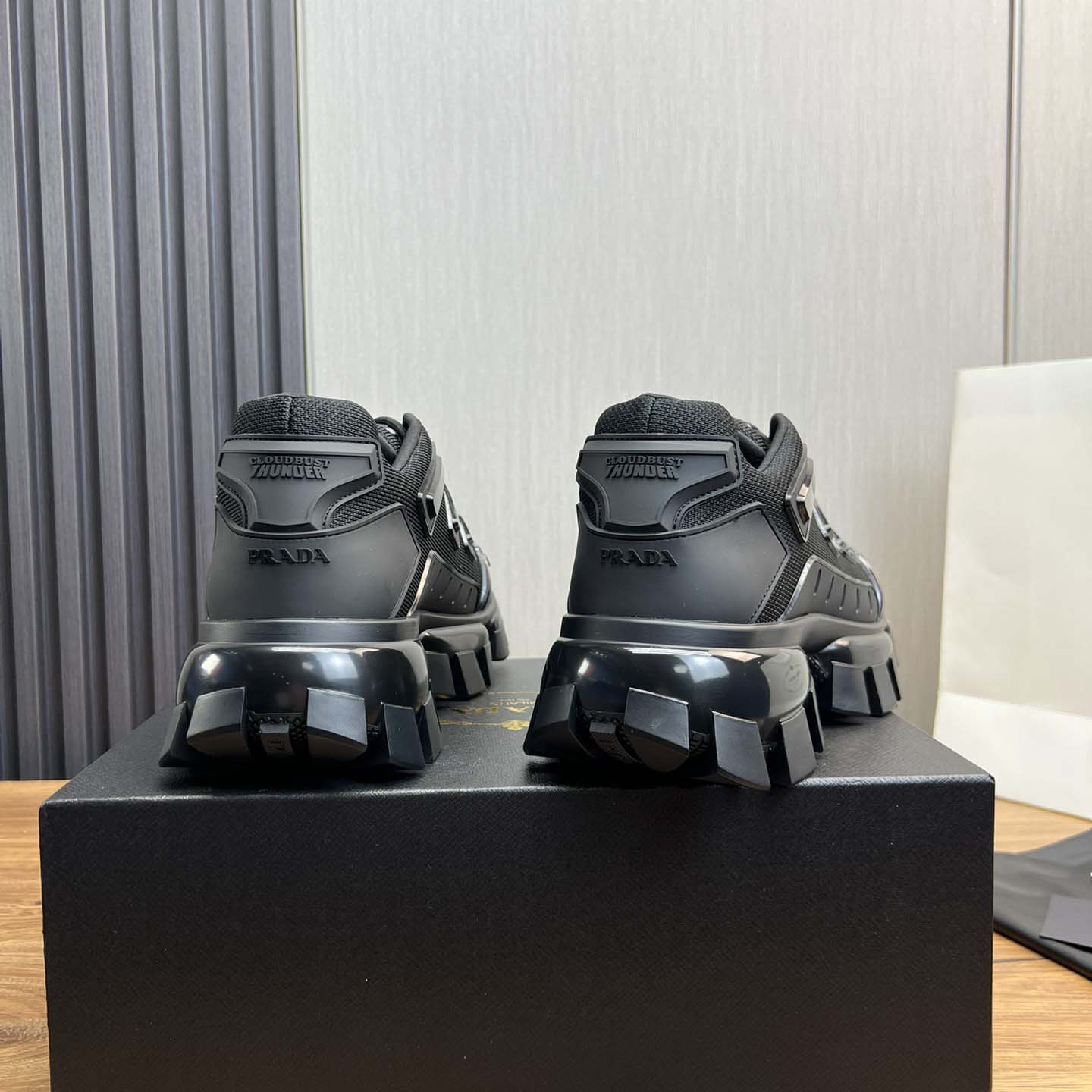 Prada Cloudbust Thunder Knit Fabric Sneakers - FashionPlug