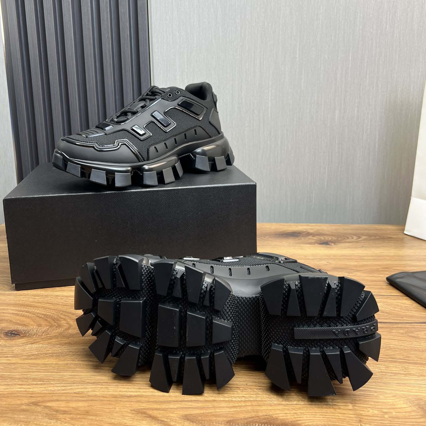 Prada Cloudbust Thunder Knit Fabric Sneakers - FashionPlug