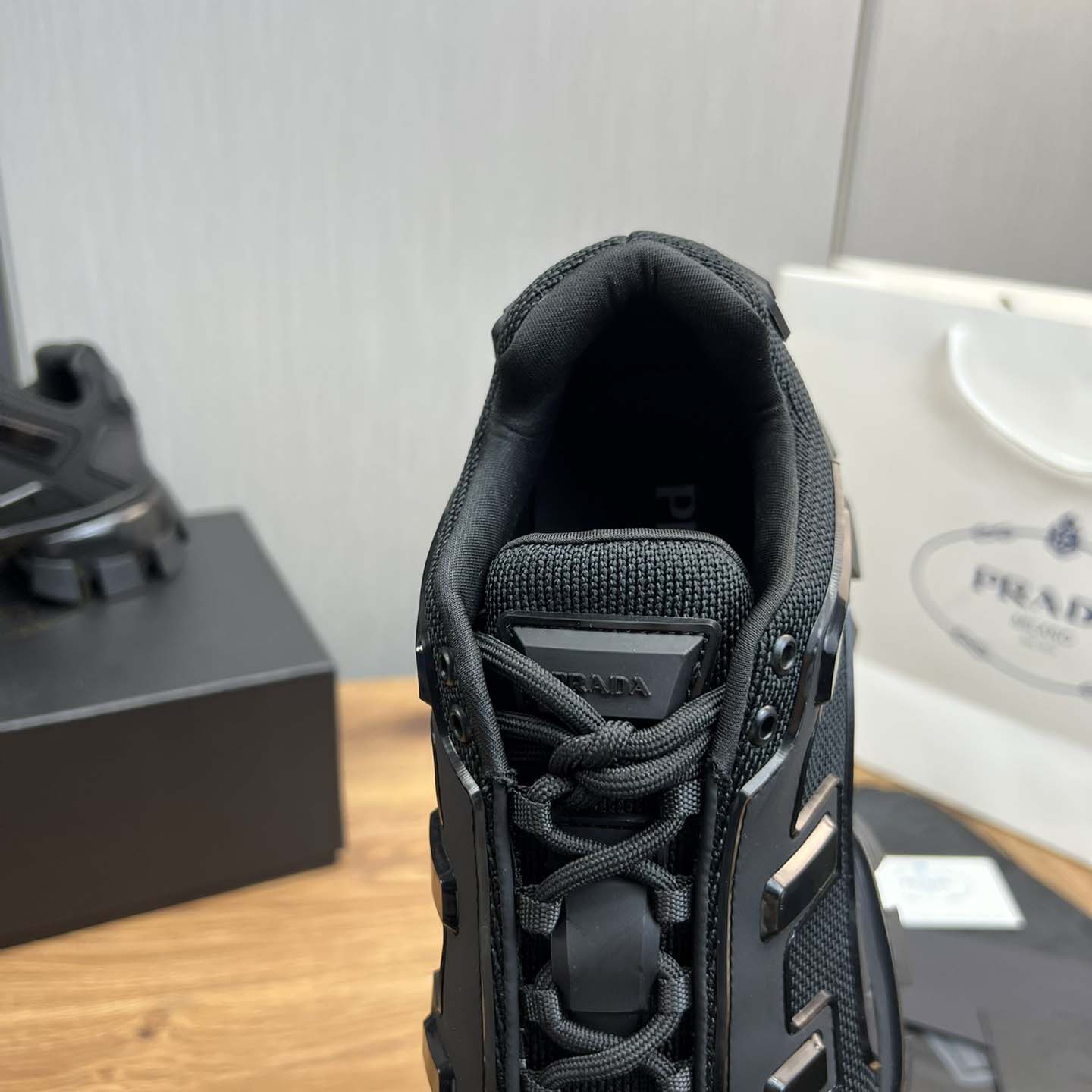Prada Cloudbust Thunder Knit Fabric Sneakers - FashionPlug