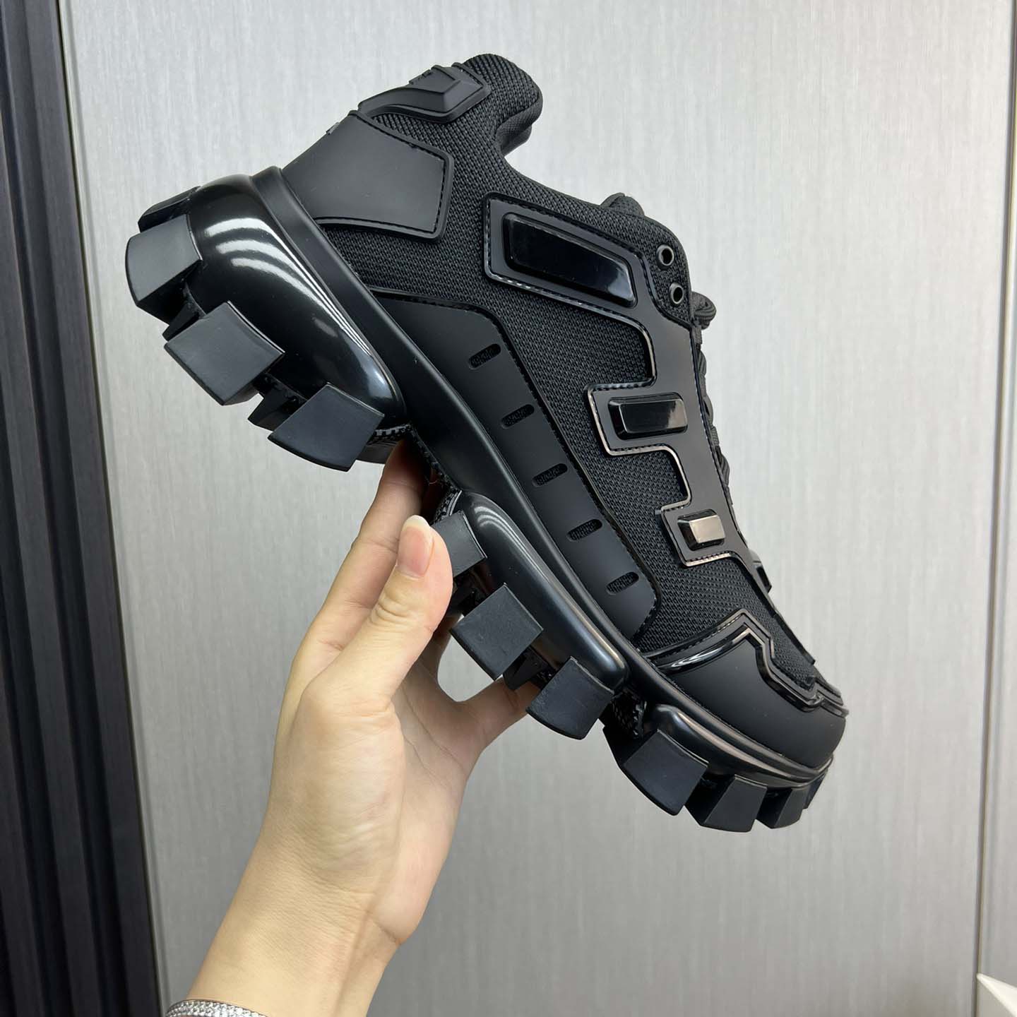 Prada Cloudbust Thunder Knit Fabric Sneakers - FashionPlug