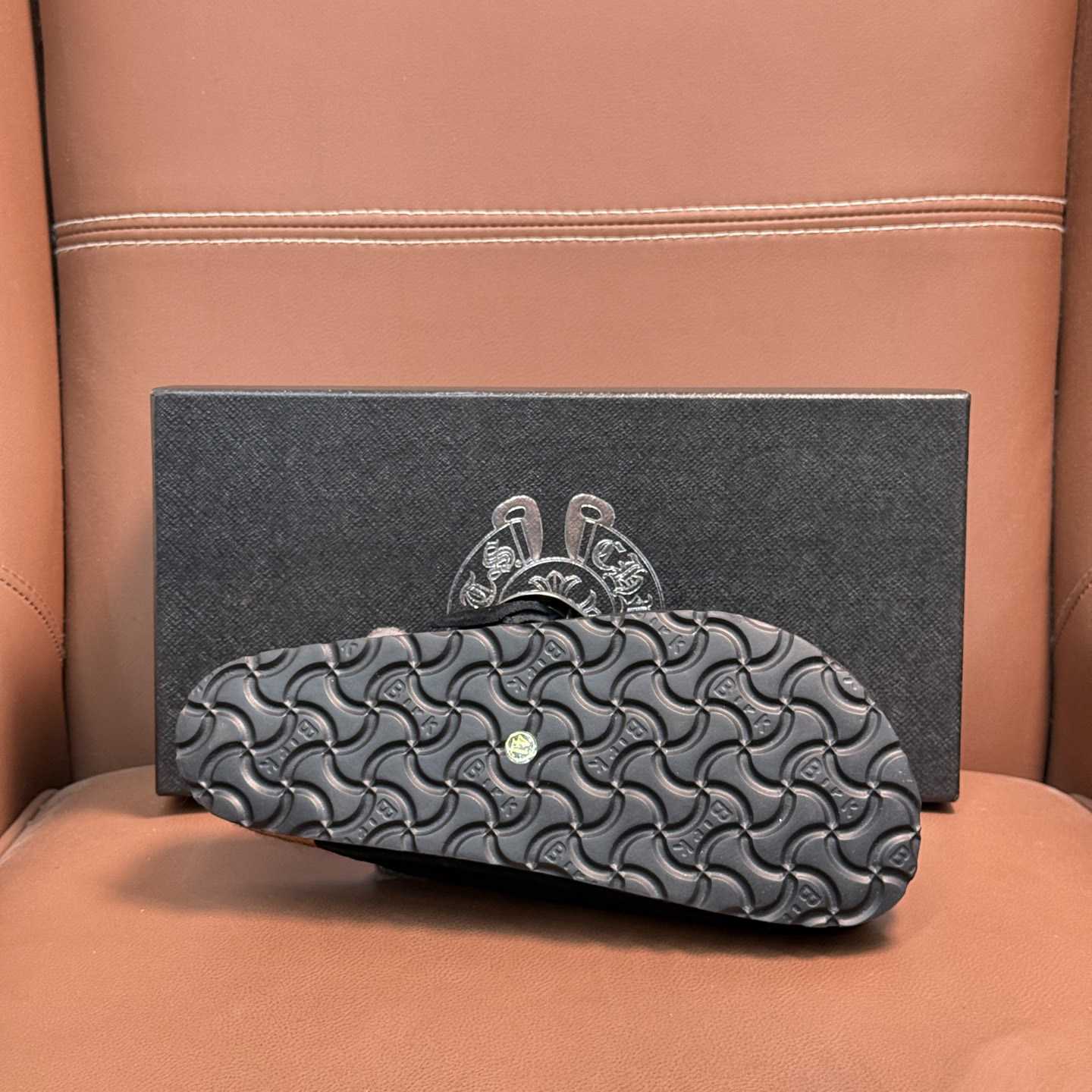 Chrome Hearts Birkenstock Boston Suede Sandals  - FashionPlug