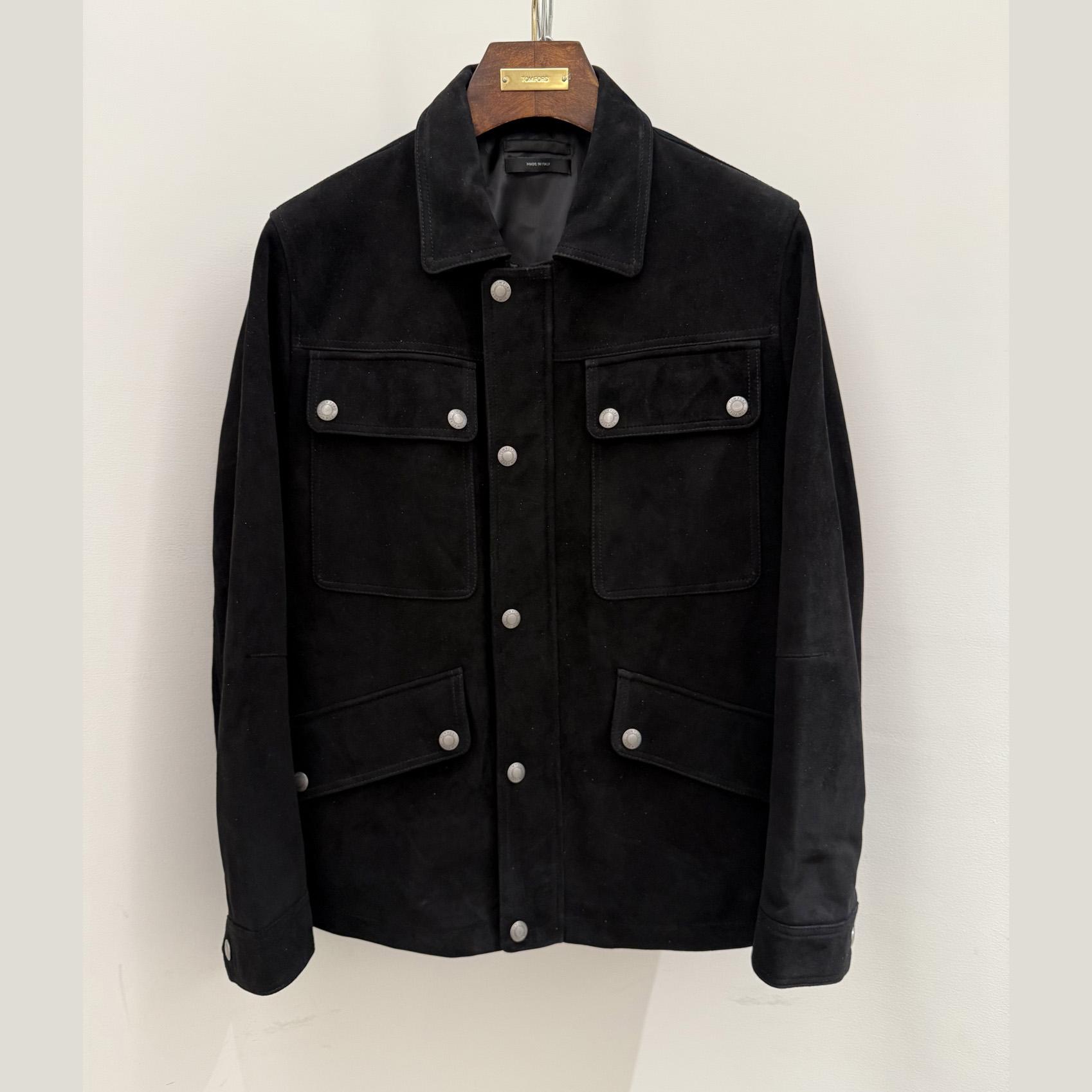 Tom Ford Men's Suede Motor Jacket - FashionPlug