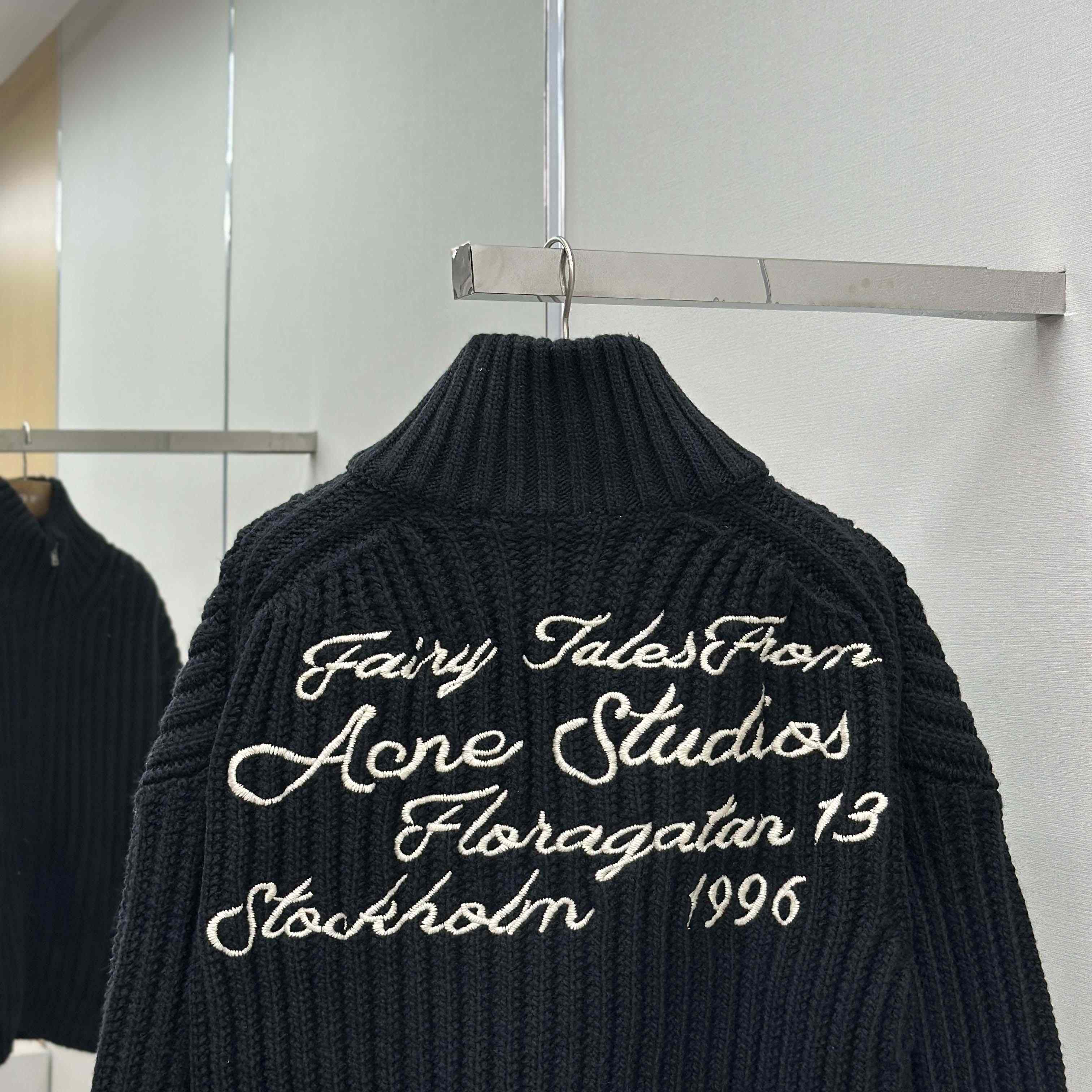 Acne Studios Wool Zip Cardigan - FashionPlug