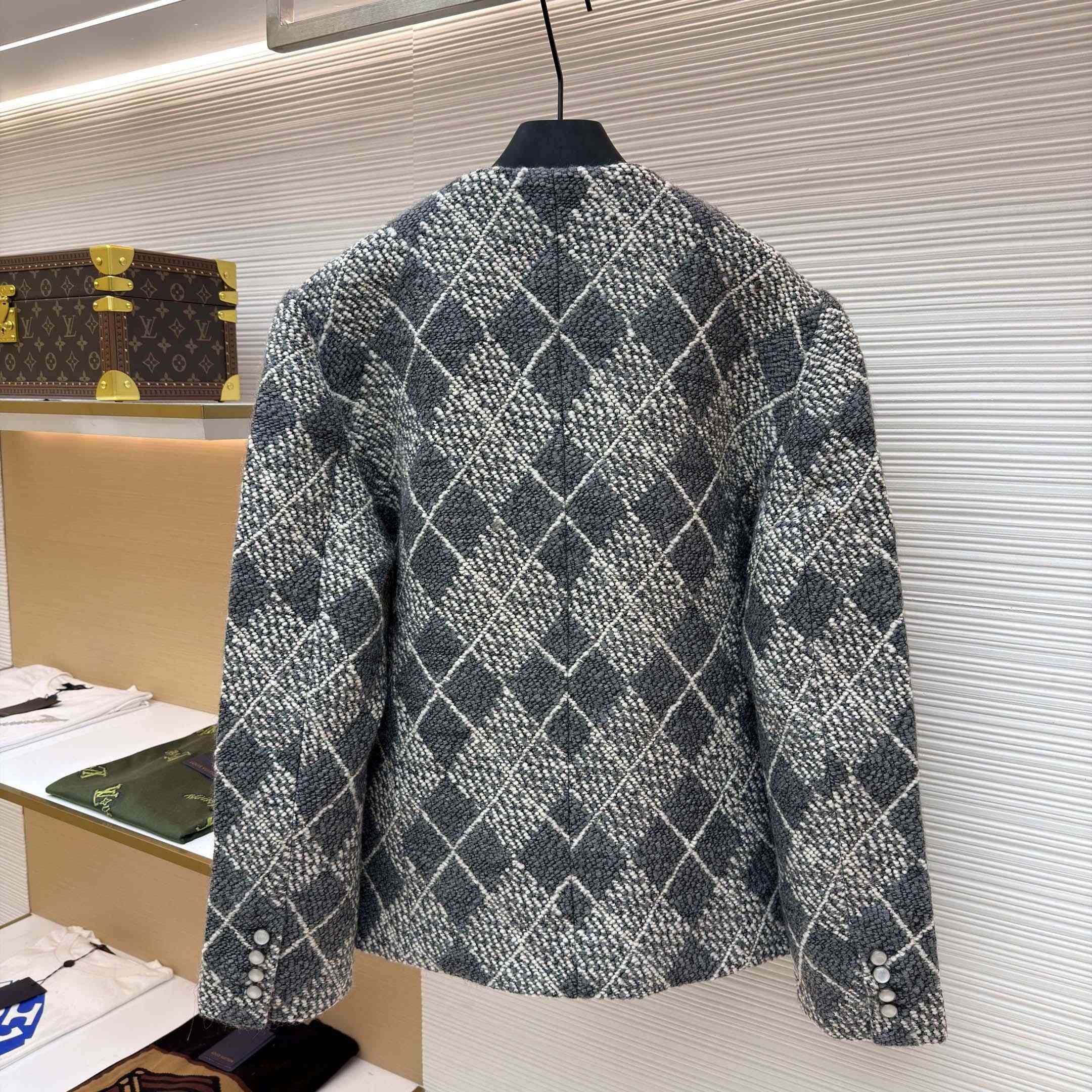 Louis Vuitton Chic Collarless Wool Jacket - FashionPlug