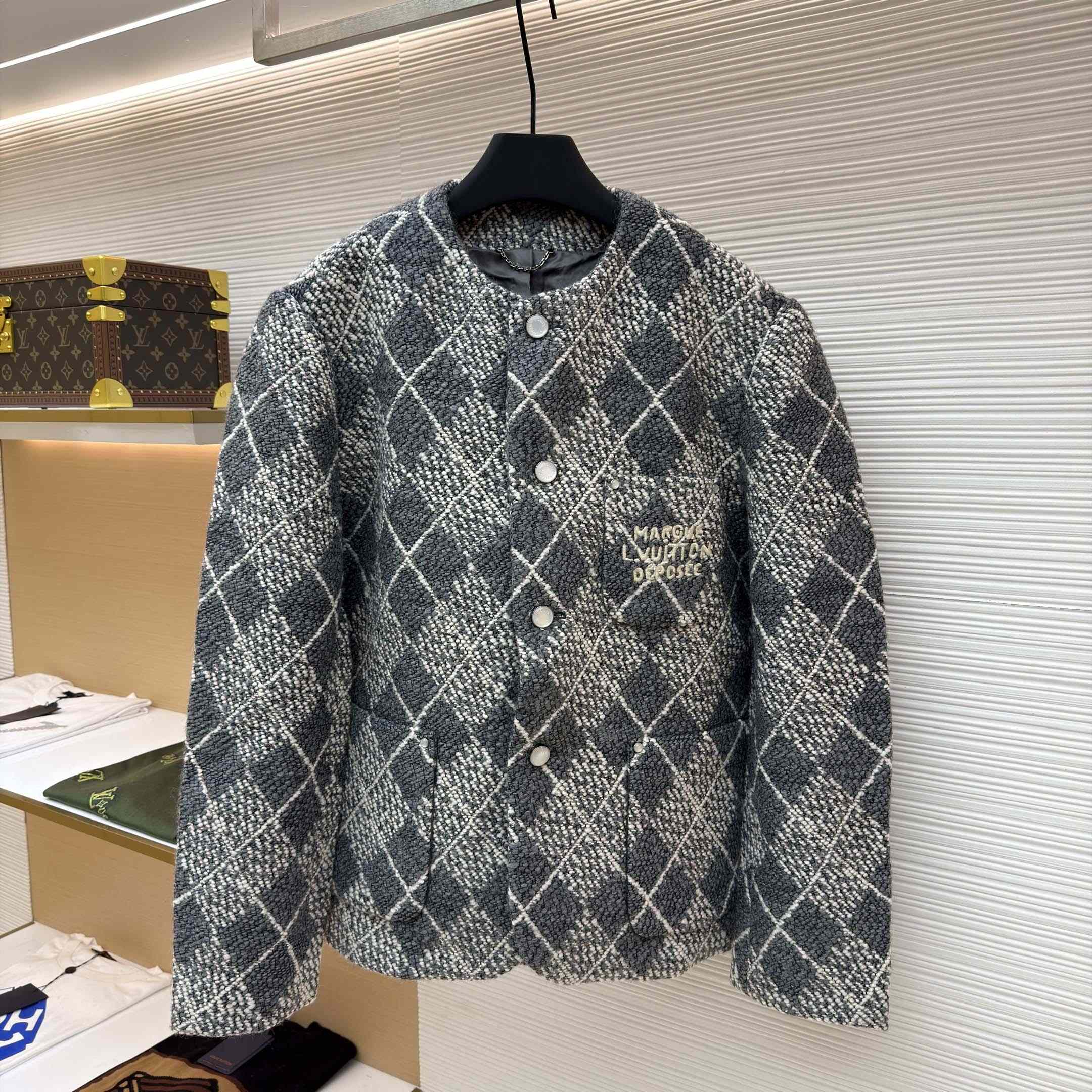 Louis Vuitton Chic Collarless Wool Jacket - FashionPlug