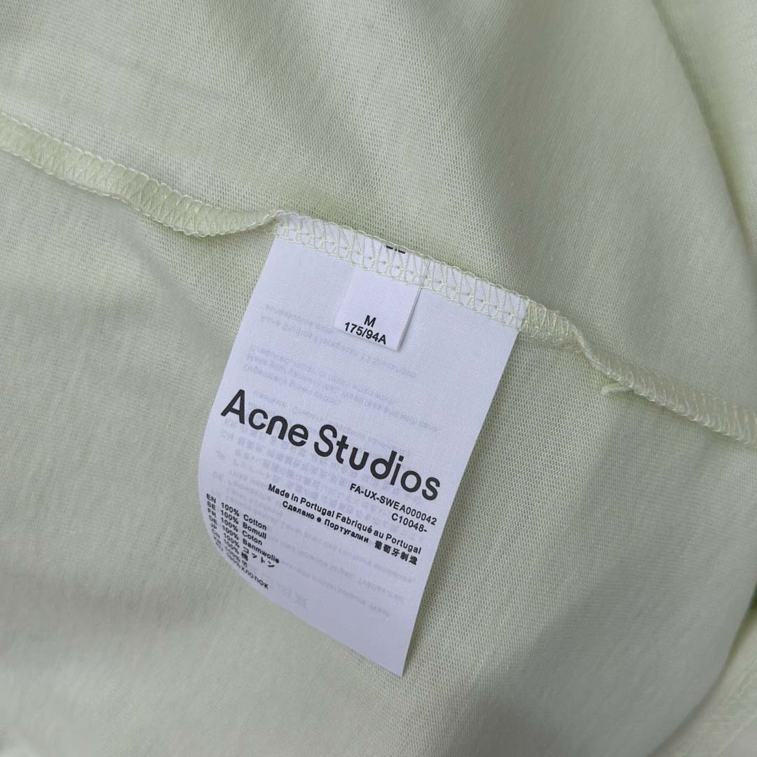 Acne Studios Logo T-shirt - Pistachio Green - FashionPlug