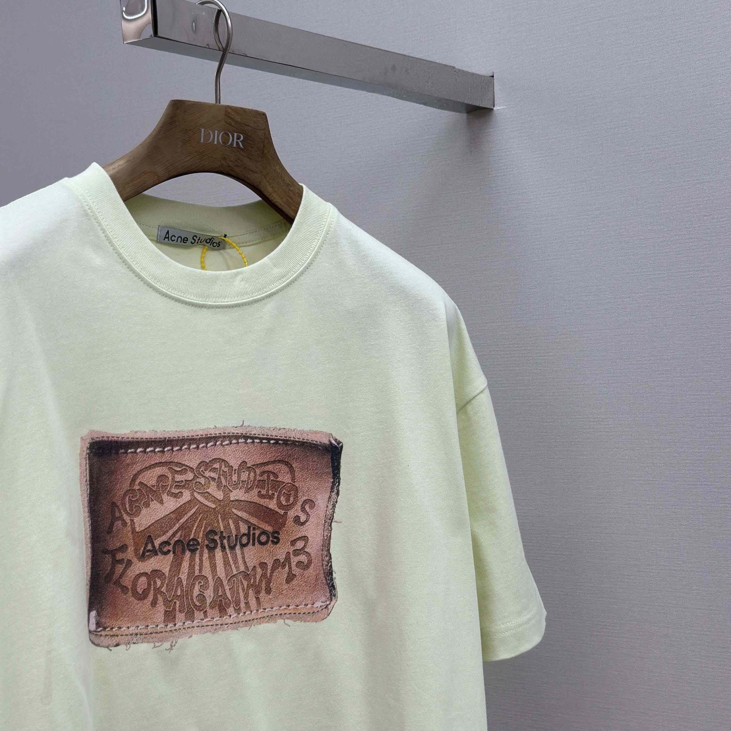 Acne Studios Logo T-shirt - Pistachio Green - FashionPlug