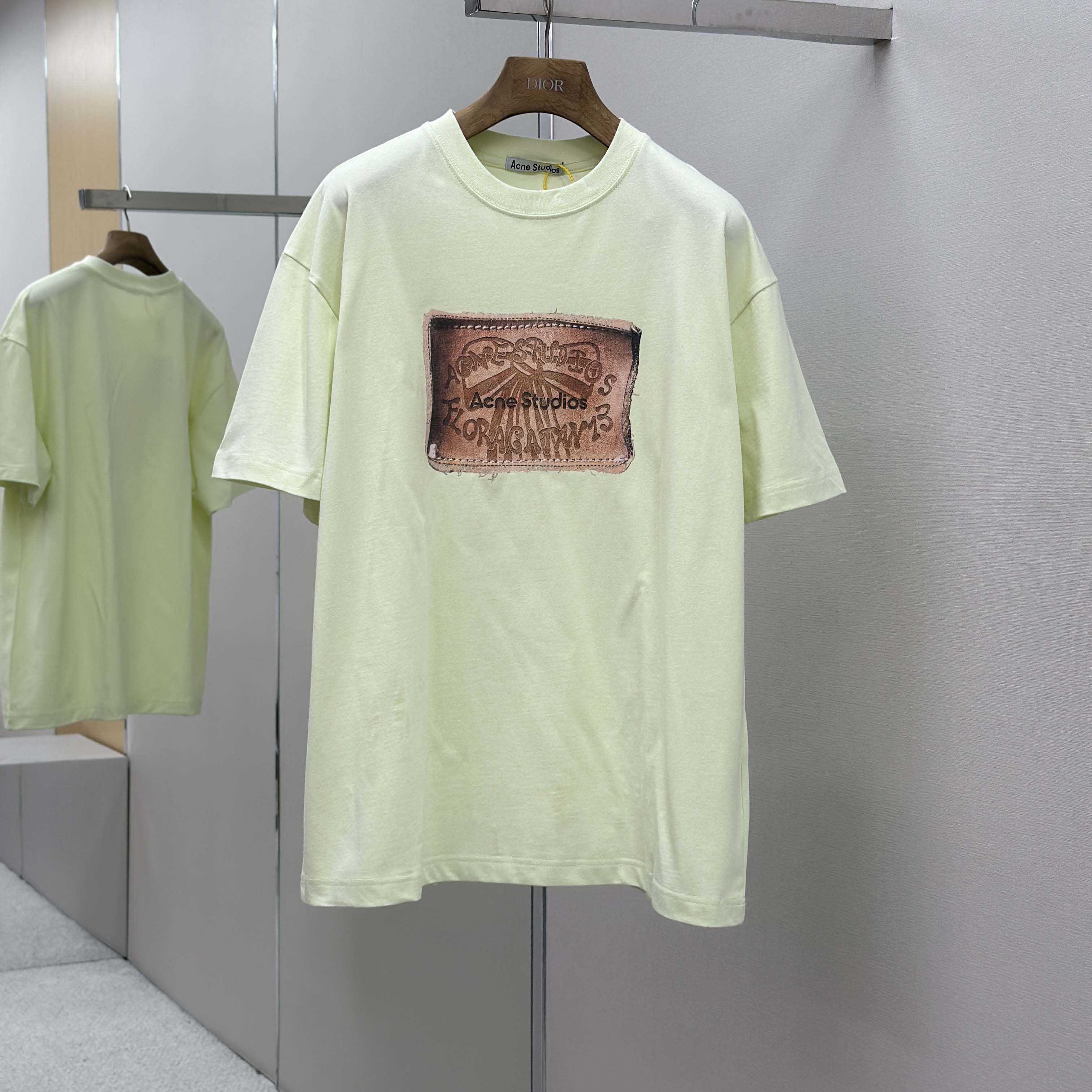 Acne Studios Logo T-shirt - Pistachio Green - FashionPlug