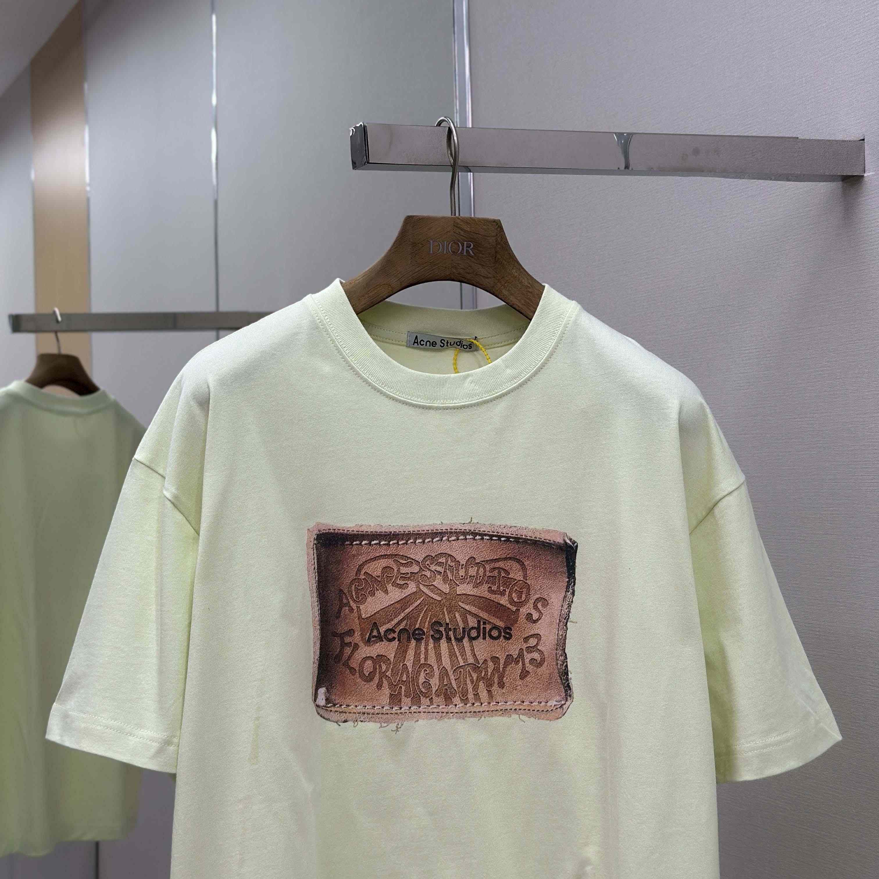 Acne Studios Logo T-shirt - Pistachio Green - FashionPlug