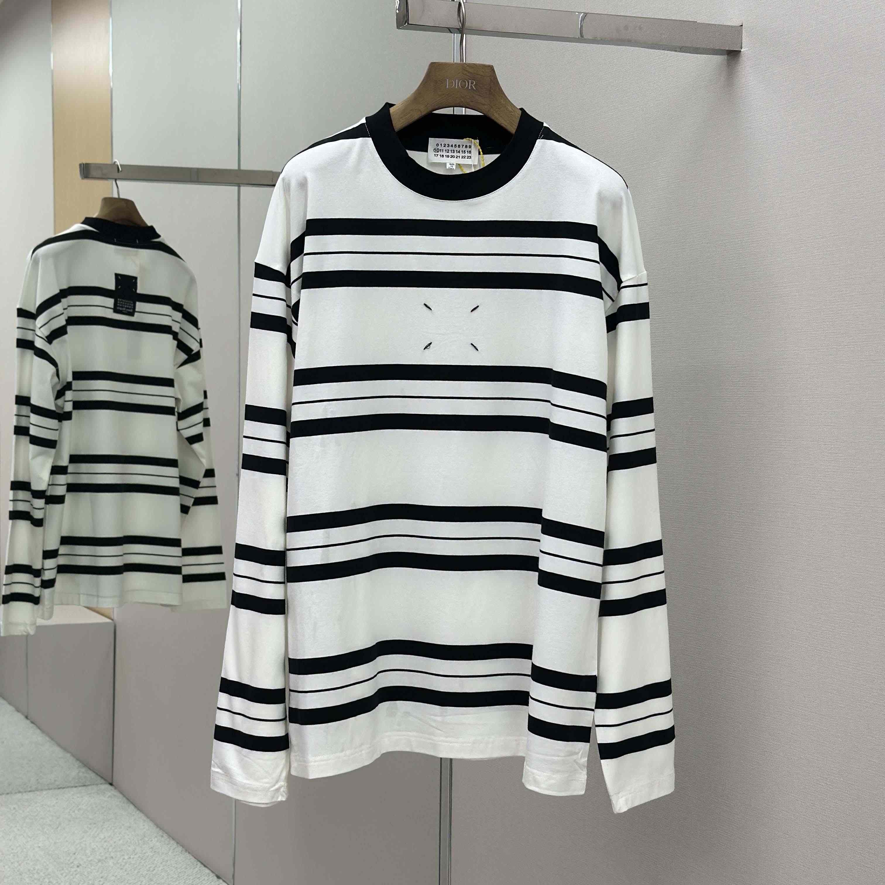 Maison Margiela Striped Long-sleeved - FashionPlug