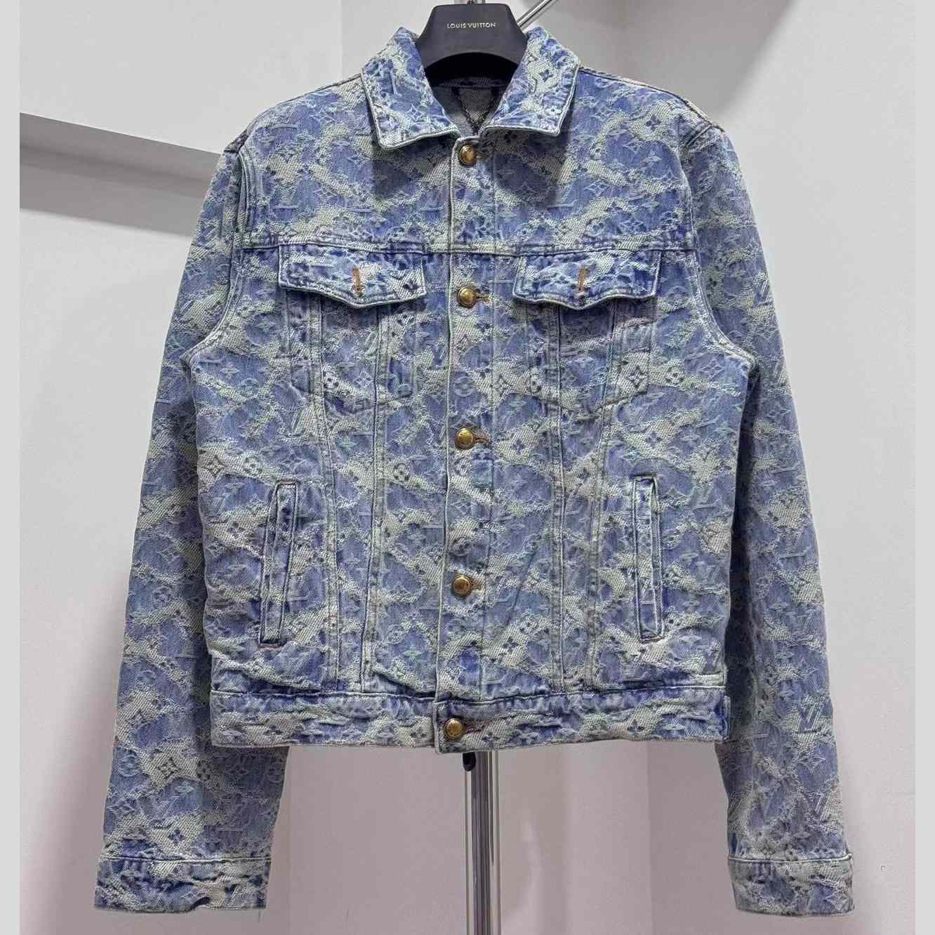 Louis Vuitton Monogram Denim Trucker Jacket - FashionPlug