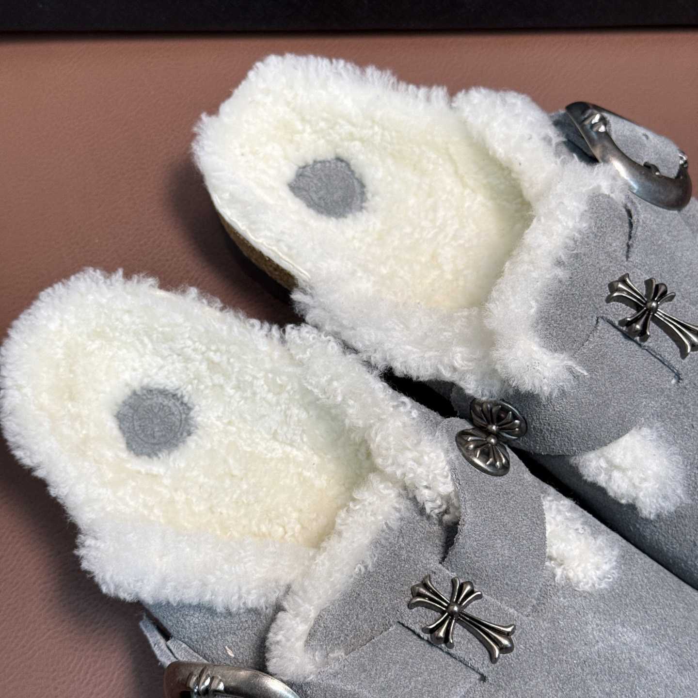 Chrome Hearts Birkenstock Boston Suede Sandals  - FashionPlug