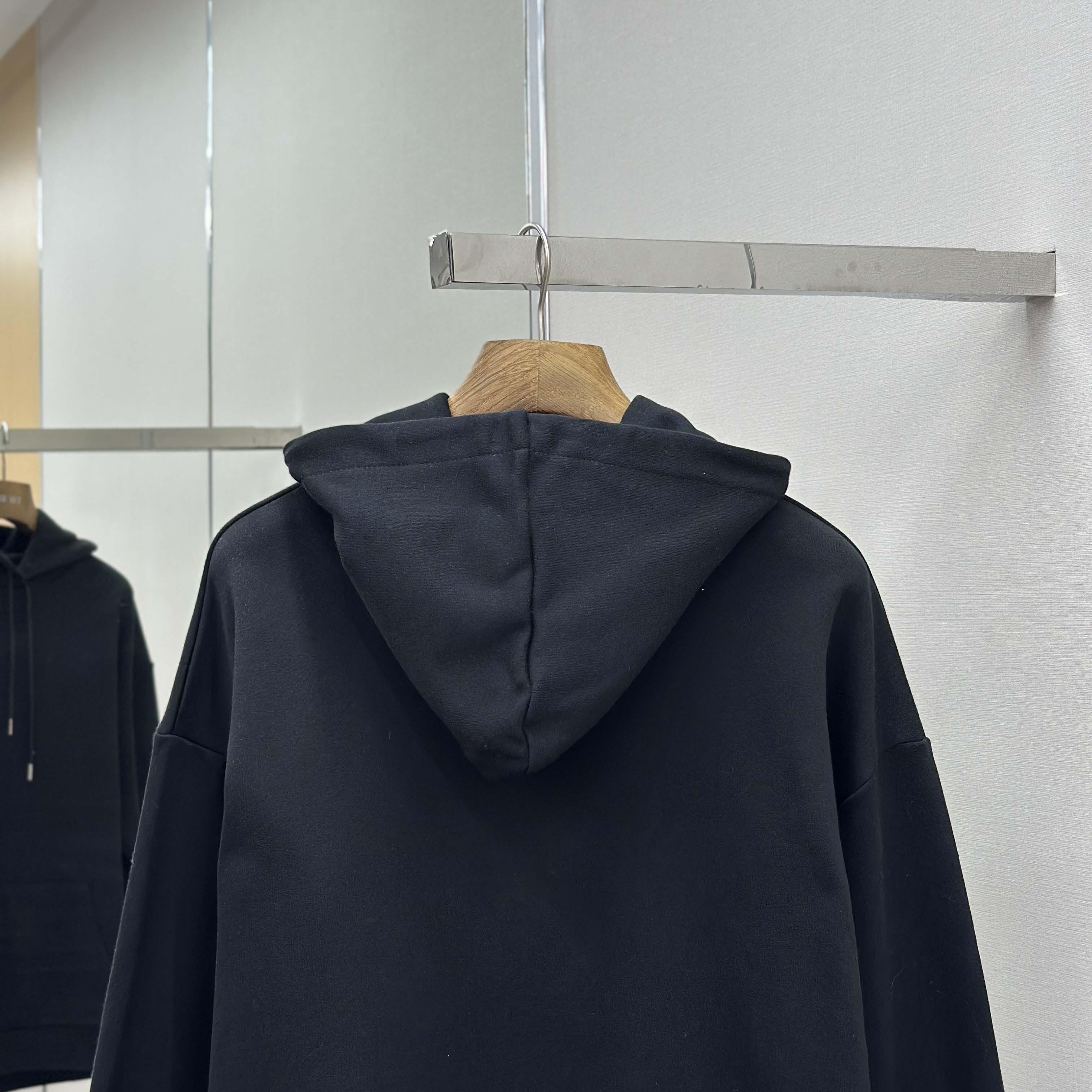 Celine Triomphe Loose Hoodie In Cashmere Cotton - FashionPlug