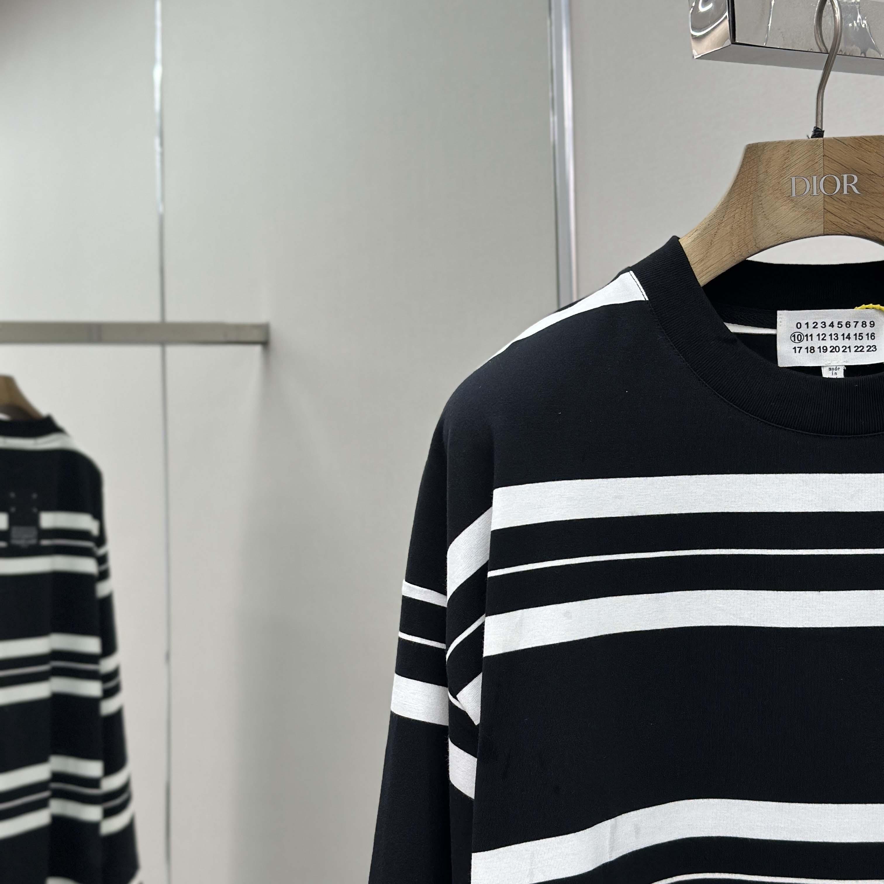 Maison Margiela Striped Long-sleeved - FashionPlug