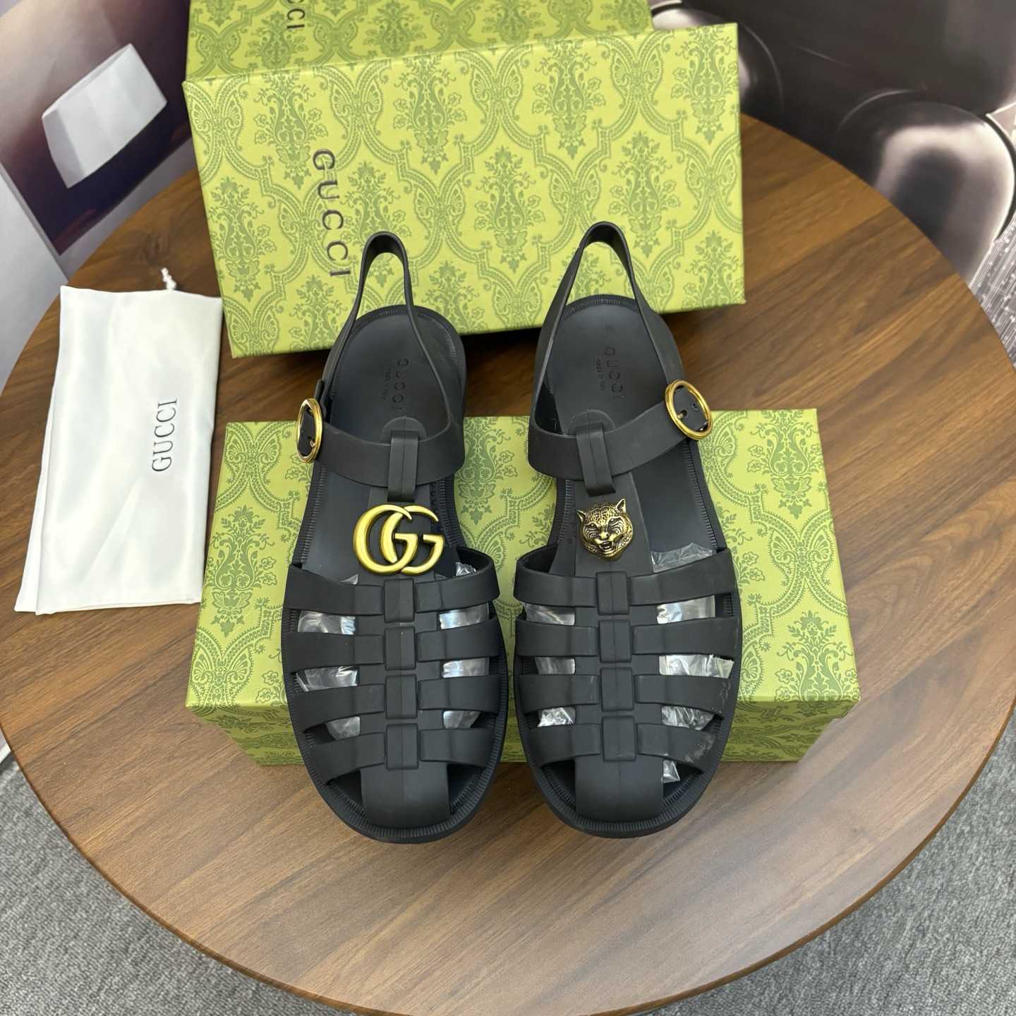 Gucci Sandal With Double G - FashionPlug