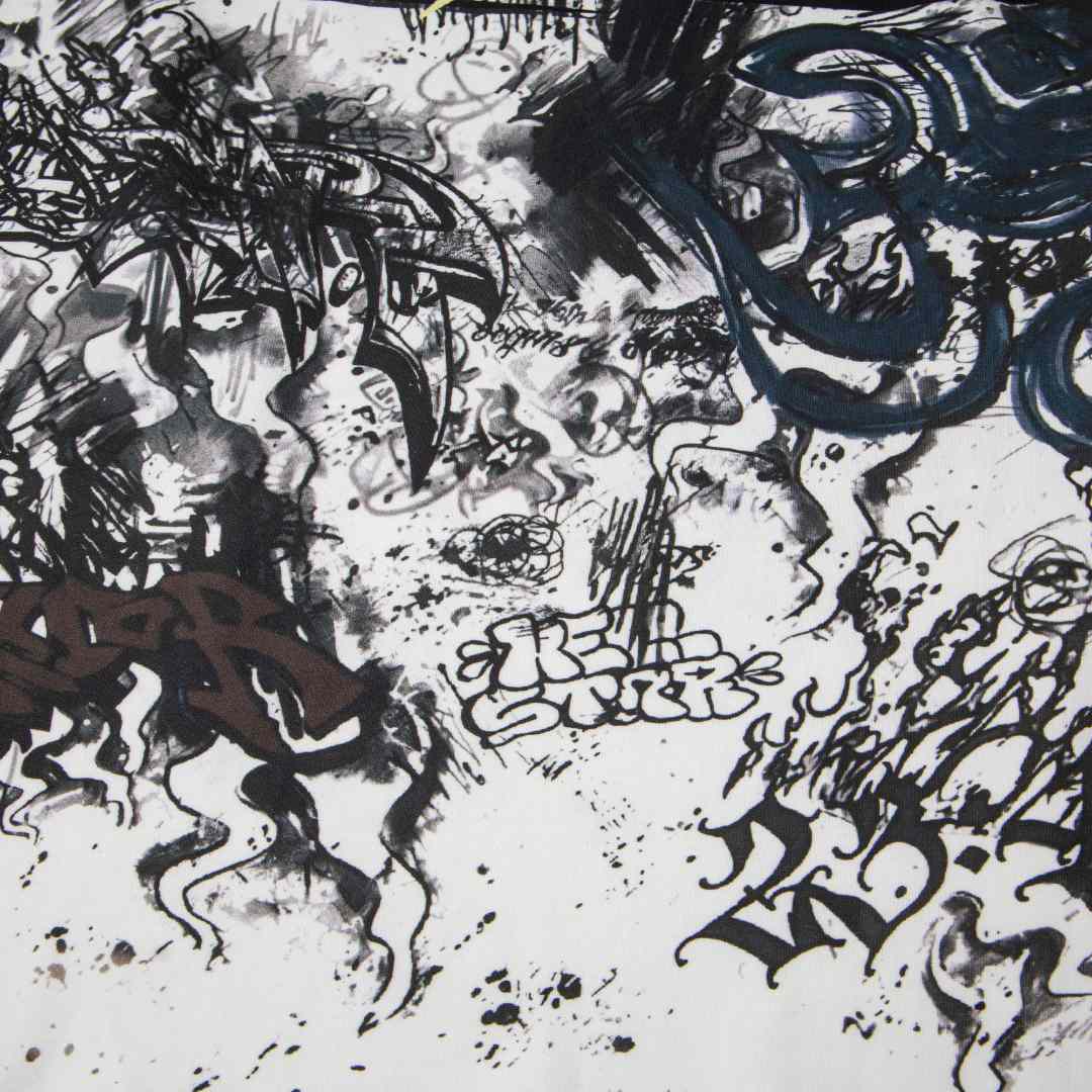 Hellstar Graffiti Long-Sleeve 'White' - FashionPlug