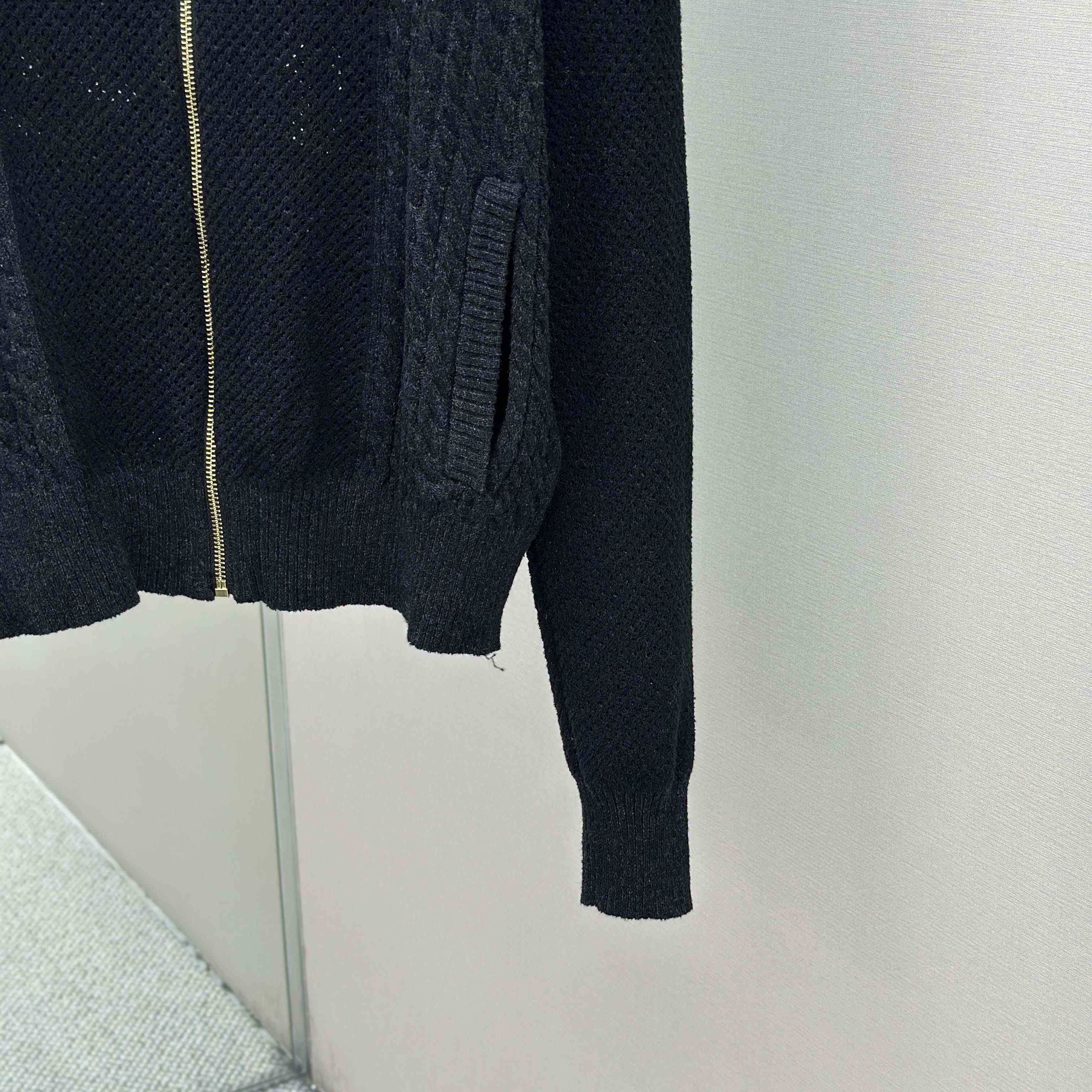 Versace Medusa Jacquard Zip Knit Sweater  - FashionPlug