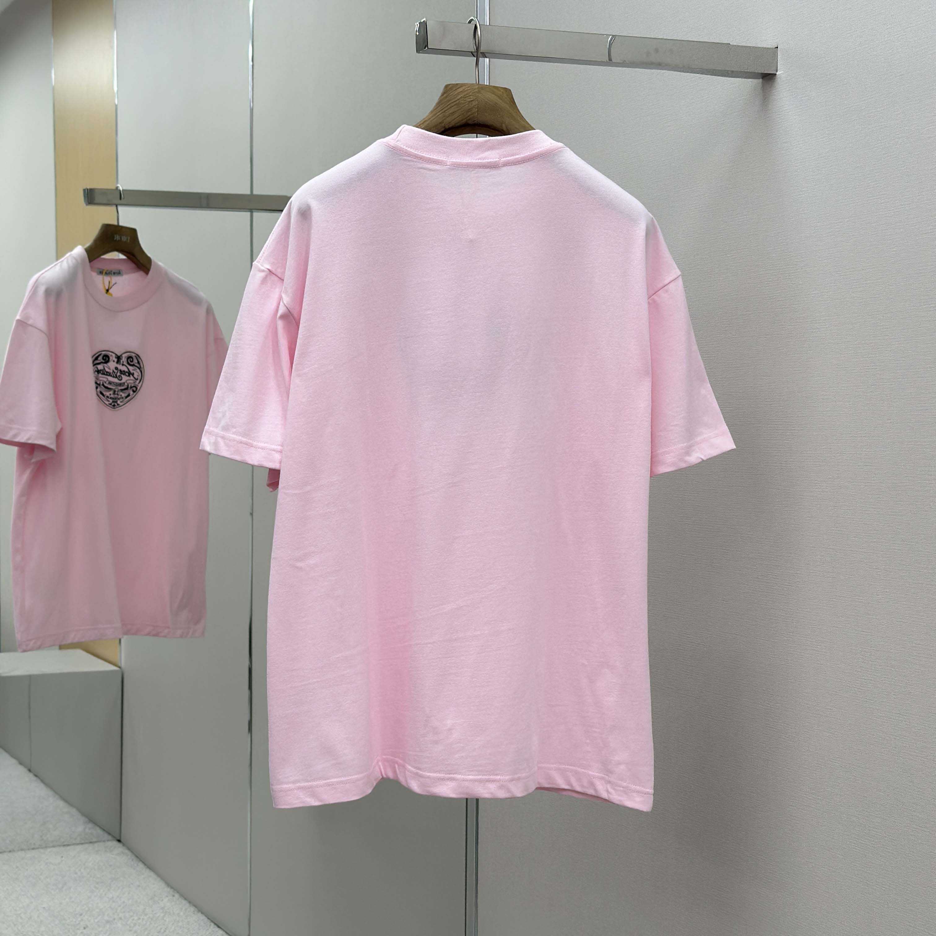 Acne Studios Logo T-shirt - Baby pink - FashionPlug