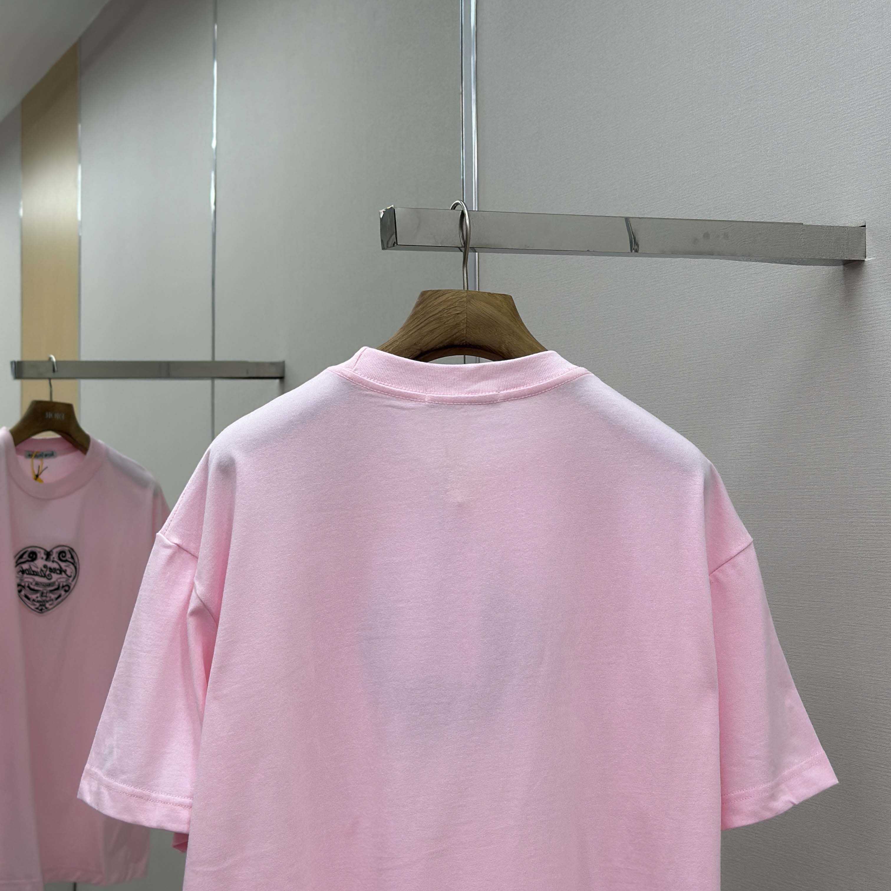 Acne Studios Logo T-shirt - Baby pink - FashionPlug