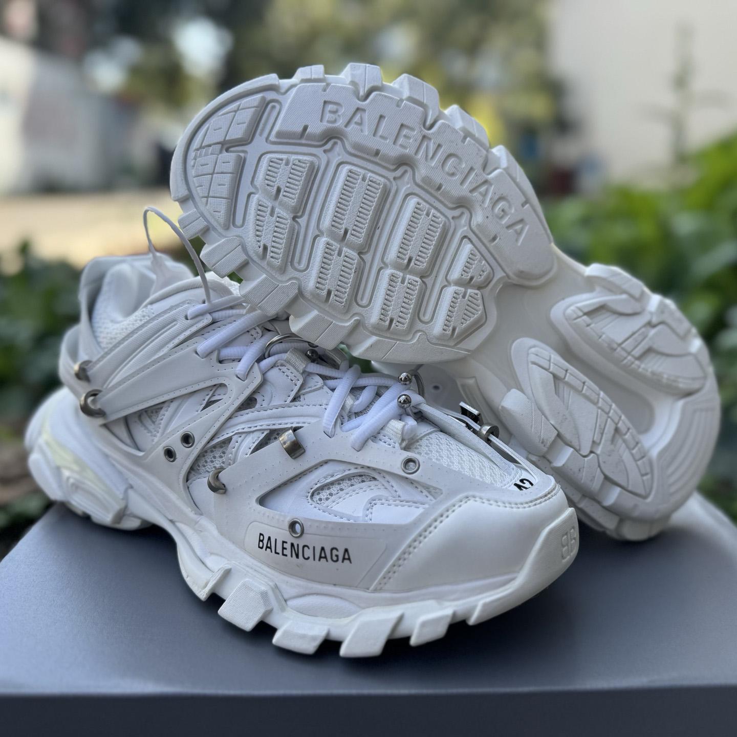 Balenciaga Track piercing Sneaker In White - FashionPlug