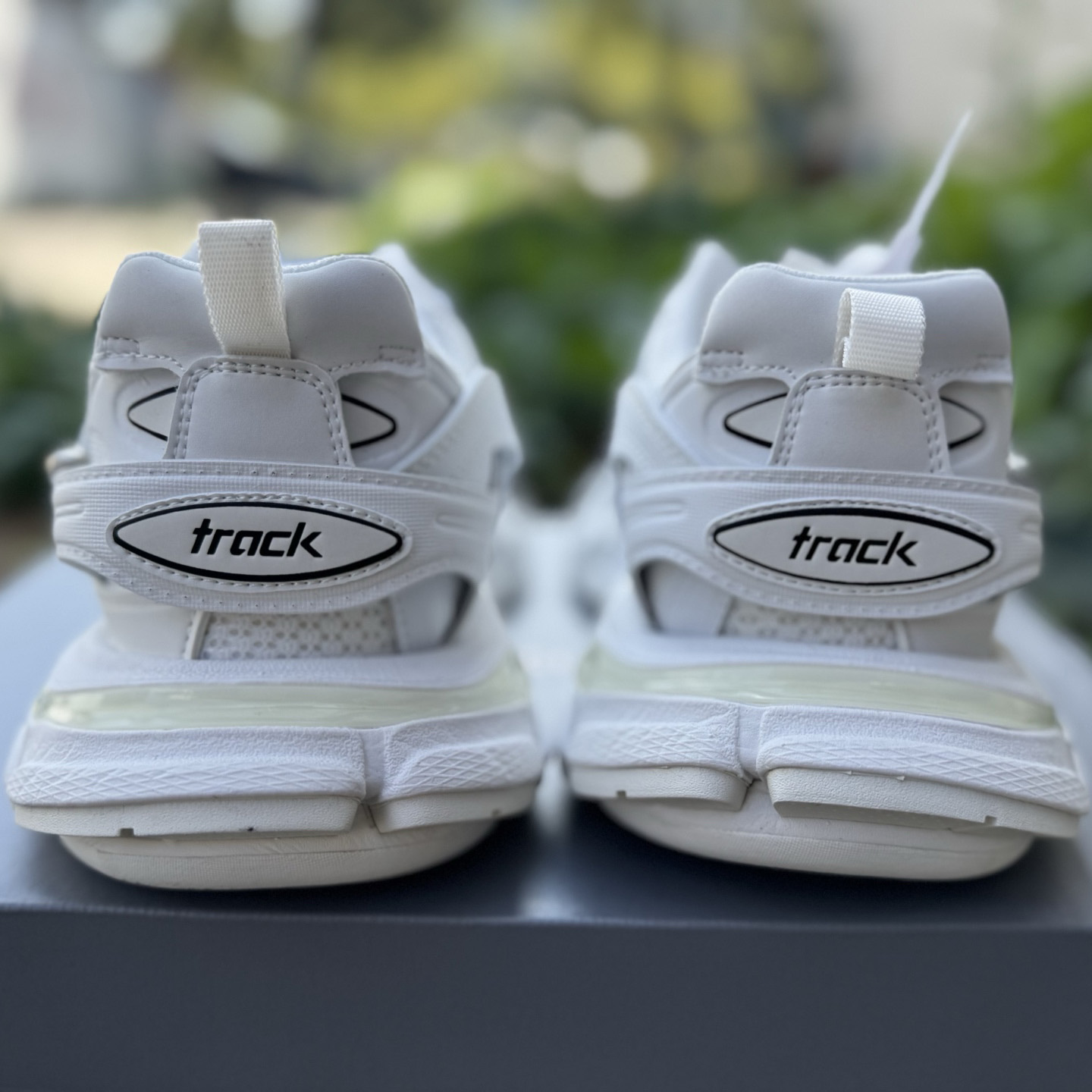 Balenciaga Track piercing Sneaker In White - FashionPlug