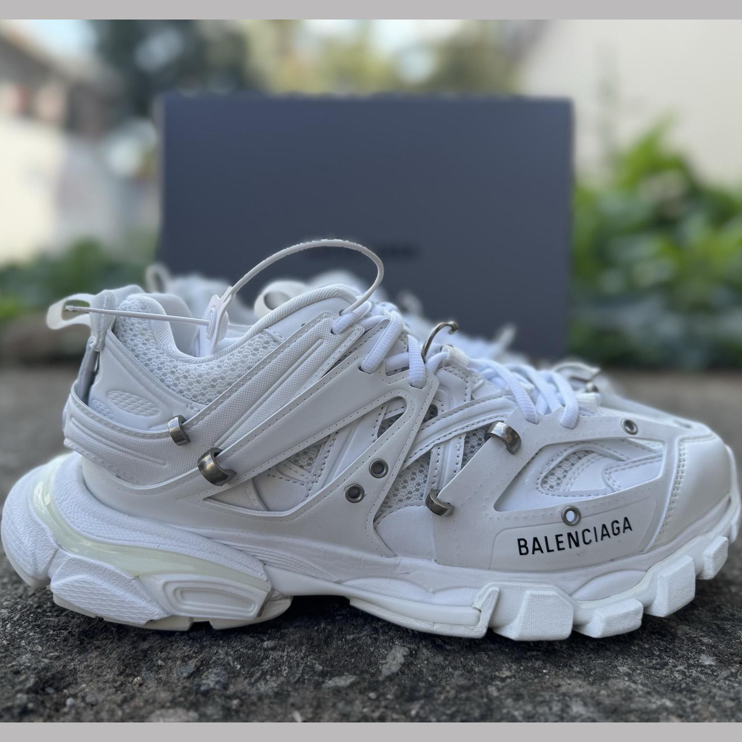 Balenciaga Track piercing Sneaker In White - FashionPlug