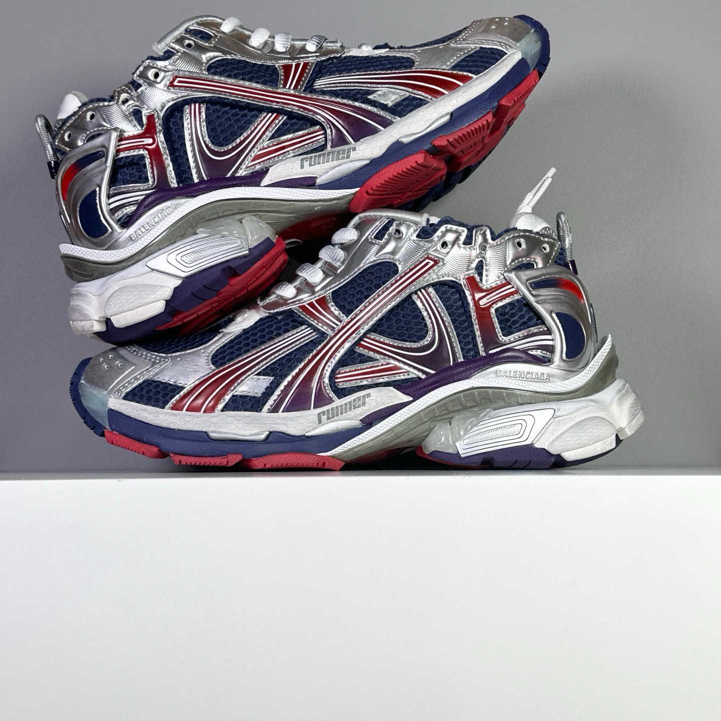 Balenciaga Runner Sneaker In Navy - FashionPlug