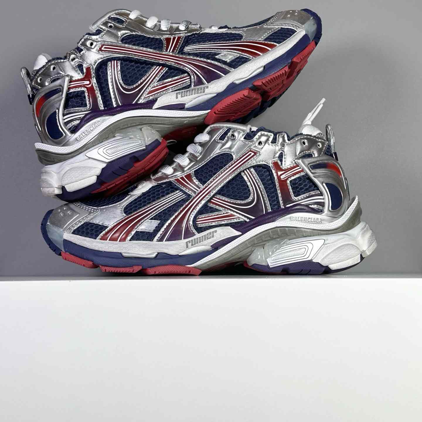 Balenciaga Runner Sneaker In Navy - FashionPlug