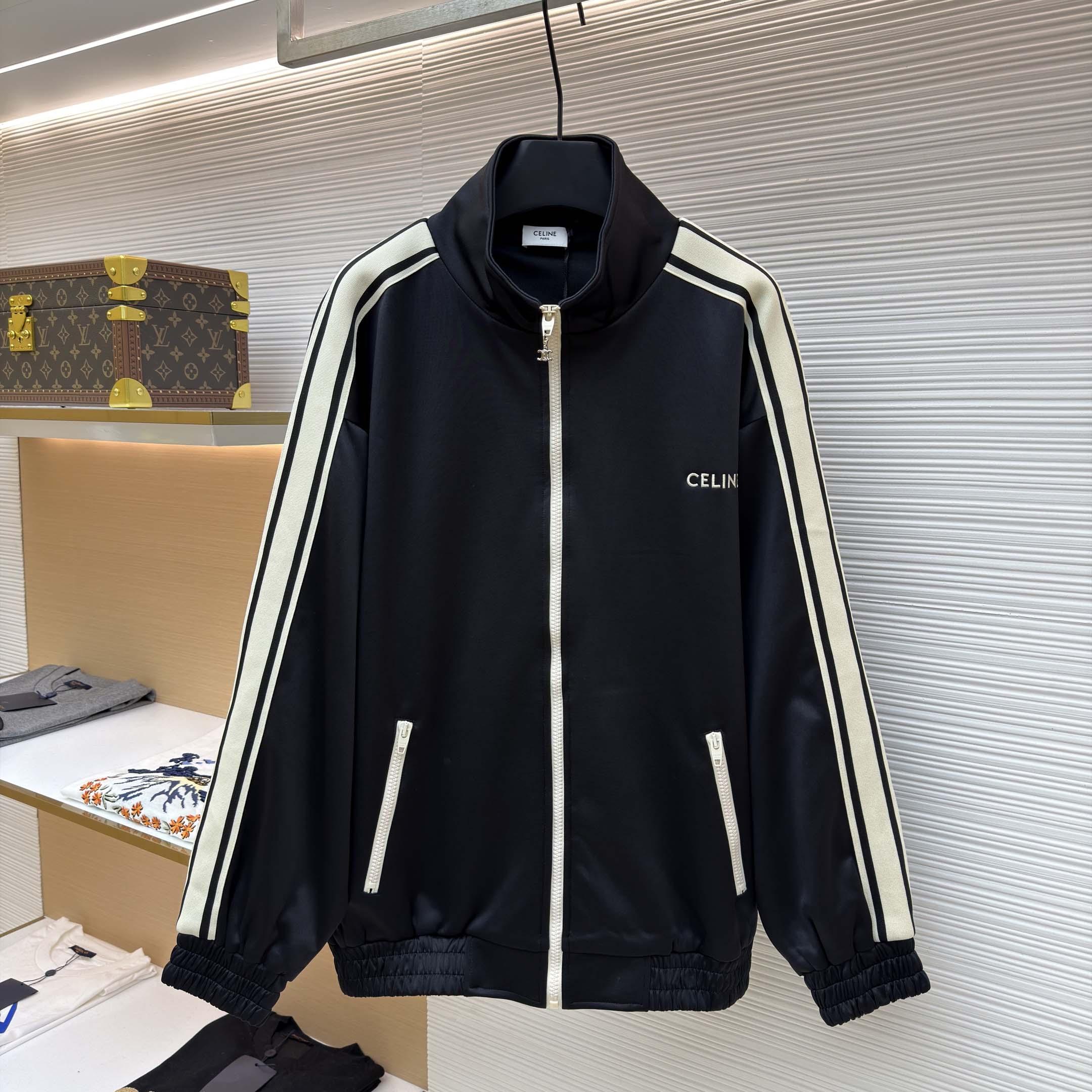 Celine Tracksuit Jacket In Double Face Jersey - FashionPlug