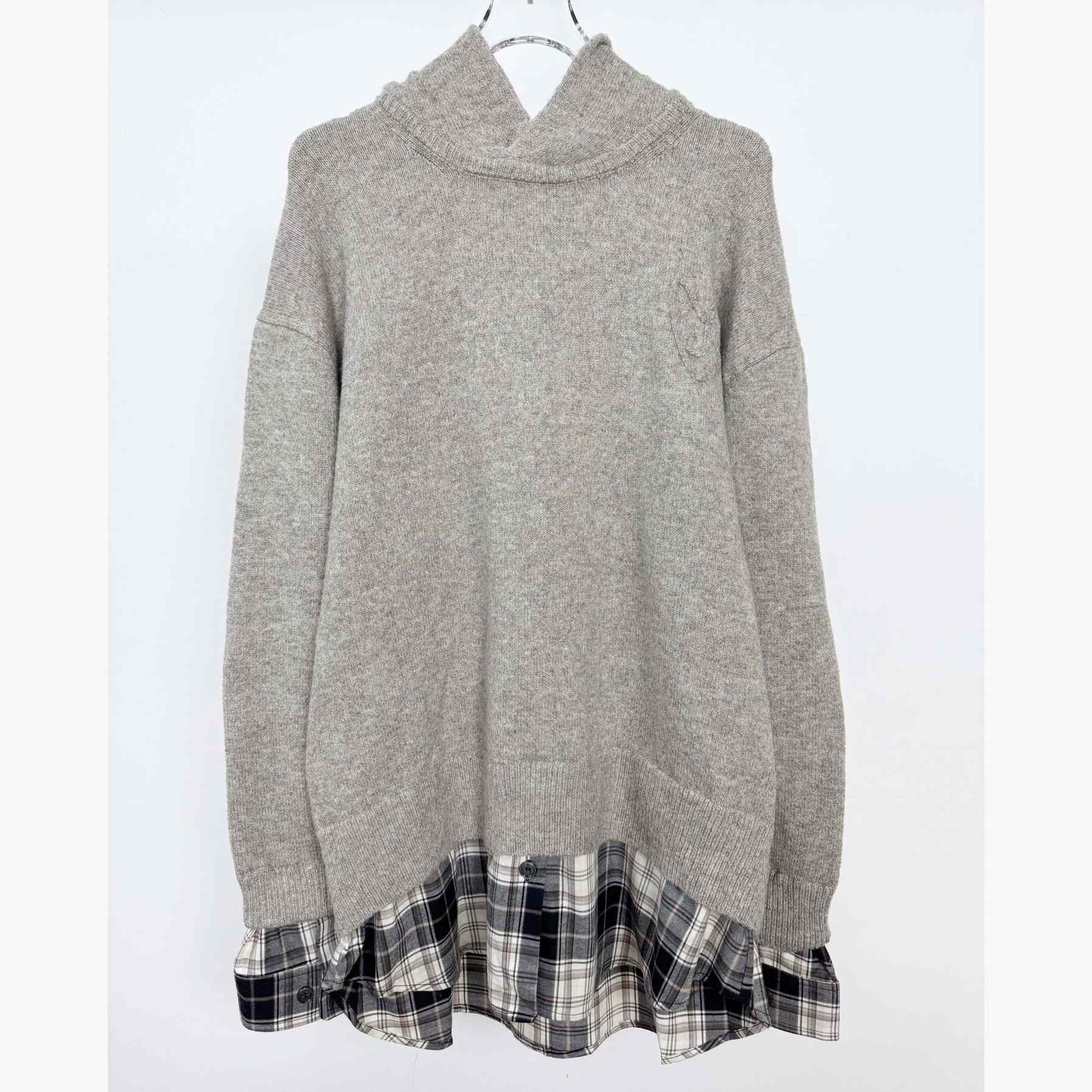 Acne Studios - Layered wool hoodie - FashionPlug