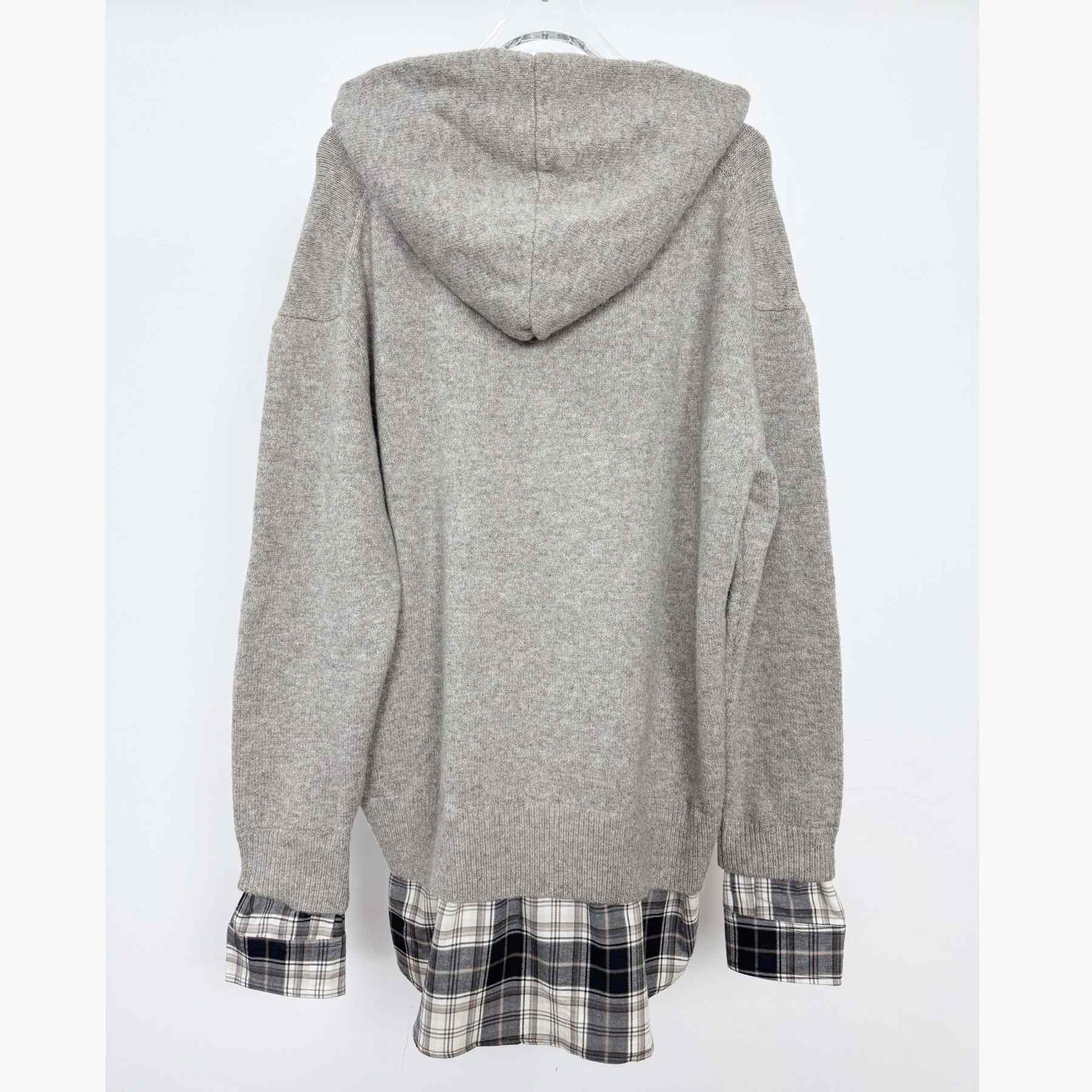 Acne Studios - Layered wool hoodie - FashionPlug