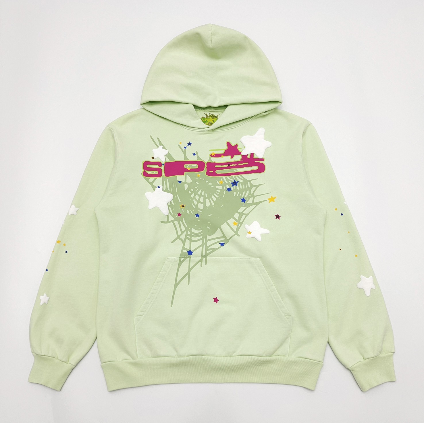 Sp5der Graphic-print "Mint" Hoodie - FashionPlug