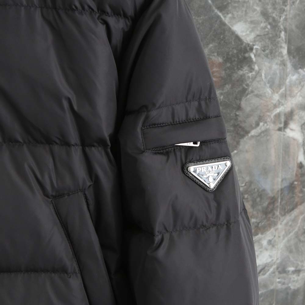 Prada Re-Nylon Hooded Down Jacket - FashionPlug