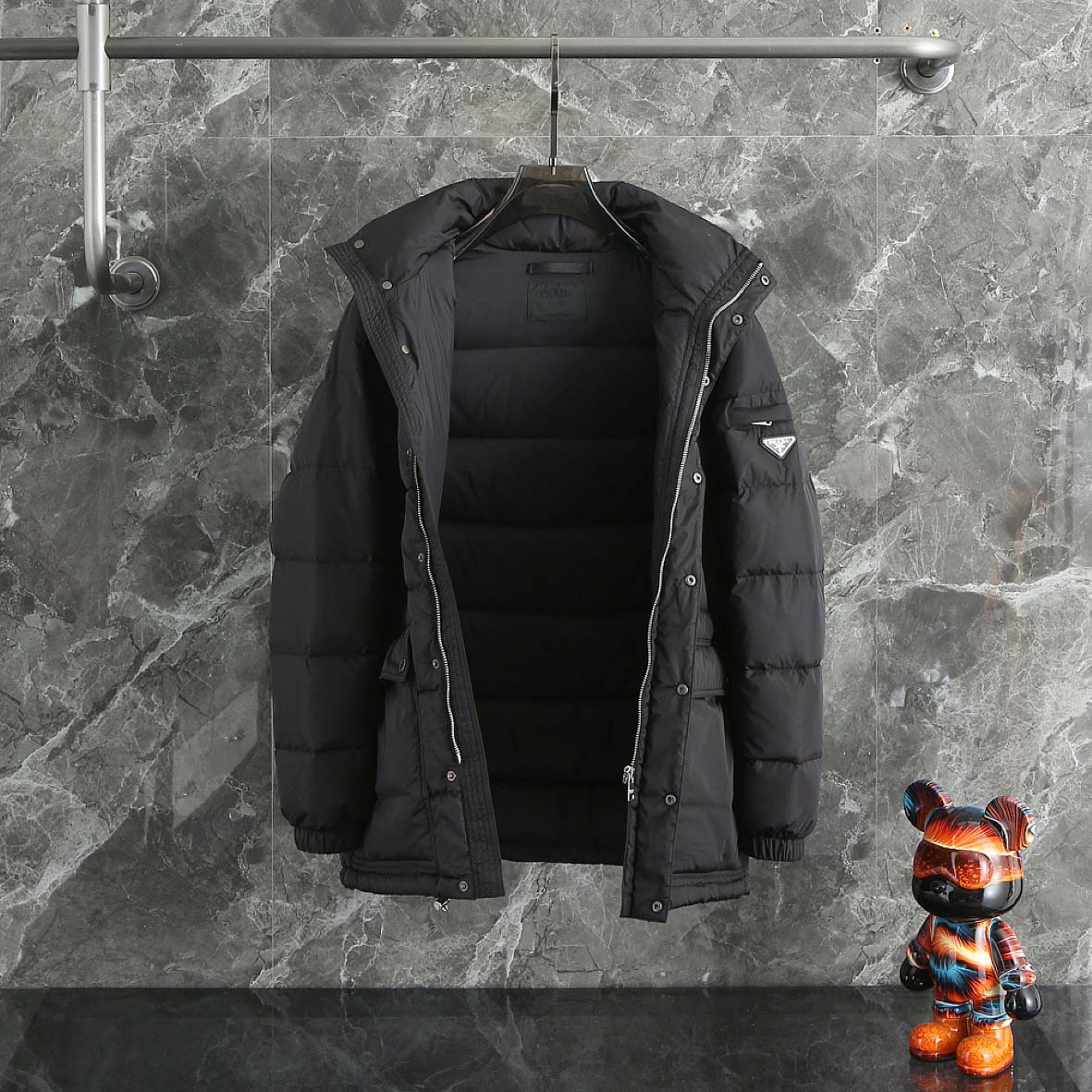 Prada Re-Nylon Hooded Down Jacket - FashionPlug