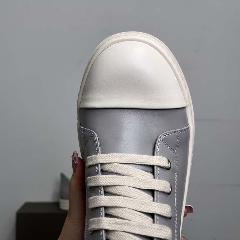 Rick Owens Lace-up Leather Sneakers  - FashionPlug