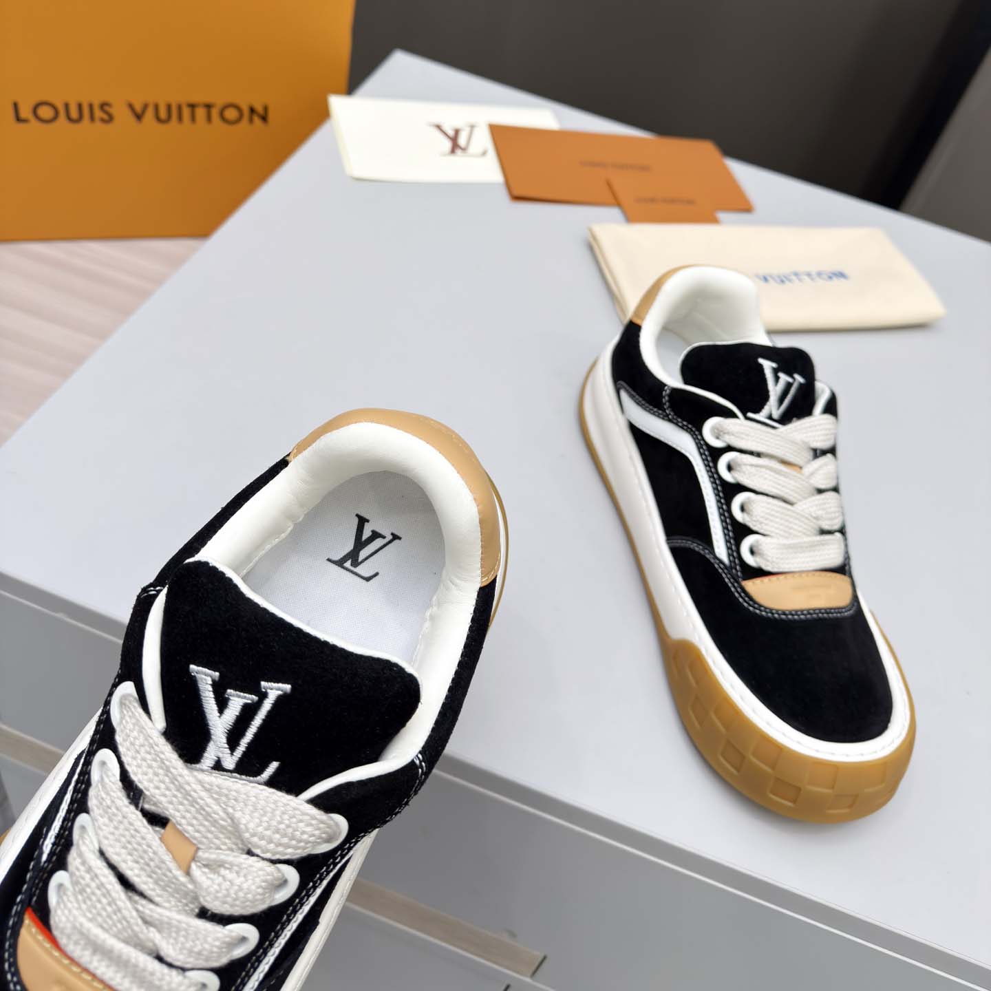 Louis Vuitton LV Tilted Sneaker  - FashionPlug