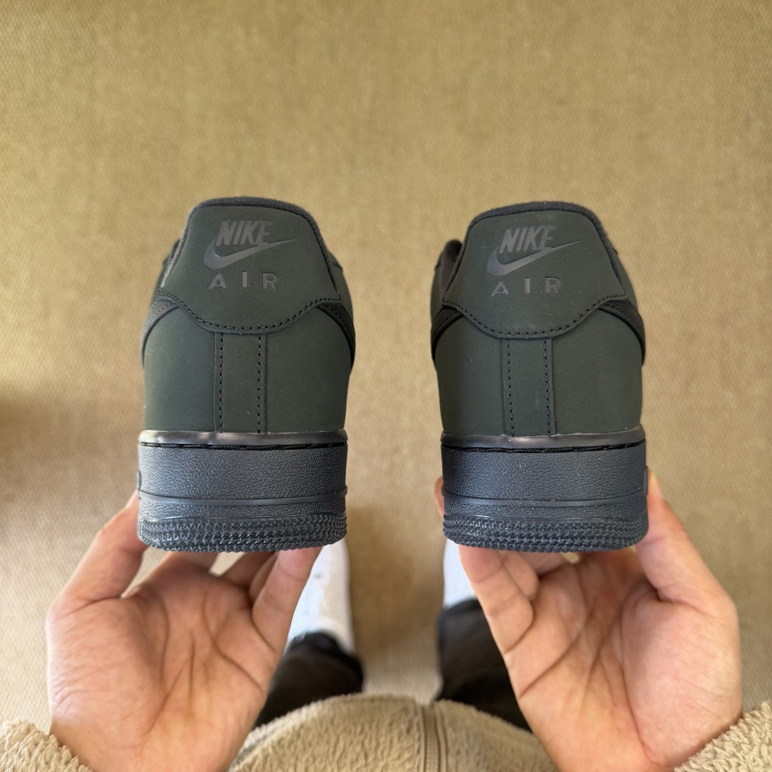 NIKE Air Force 1 Low Black/Dark Green CJ9179-001  - FashionPlug