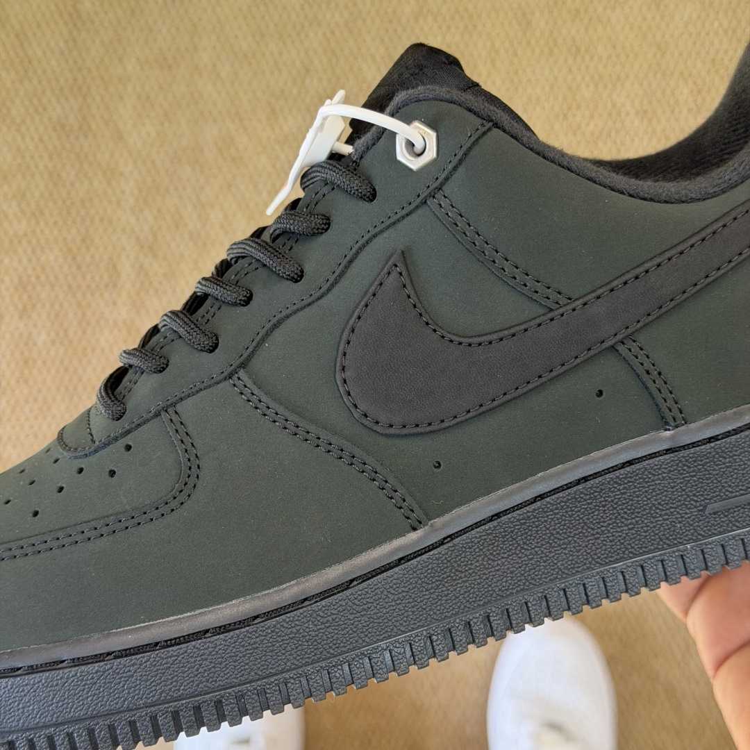 NIKE Air Force 1 Low Black/Dark Green CJ9179-001  - FashionPlug