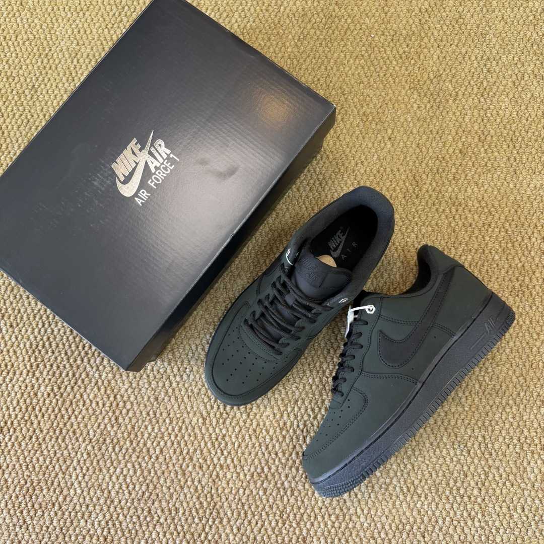 NIKE Air Force 1 Low Black/Dark Green CJ9179-001  - FashionPlug